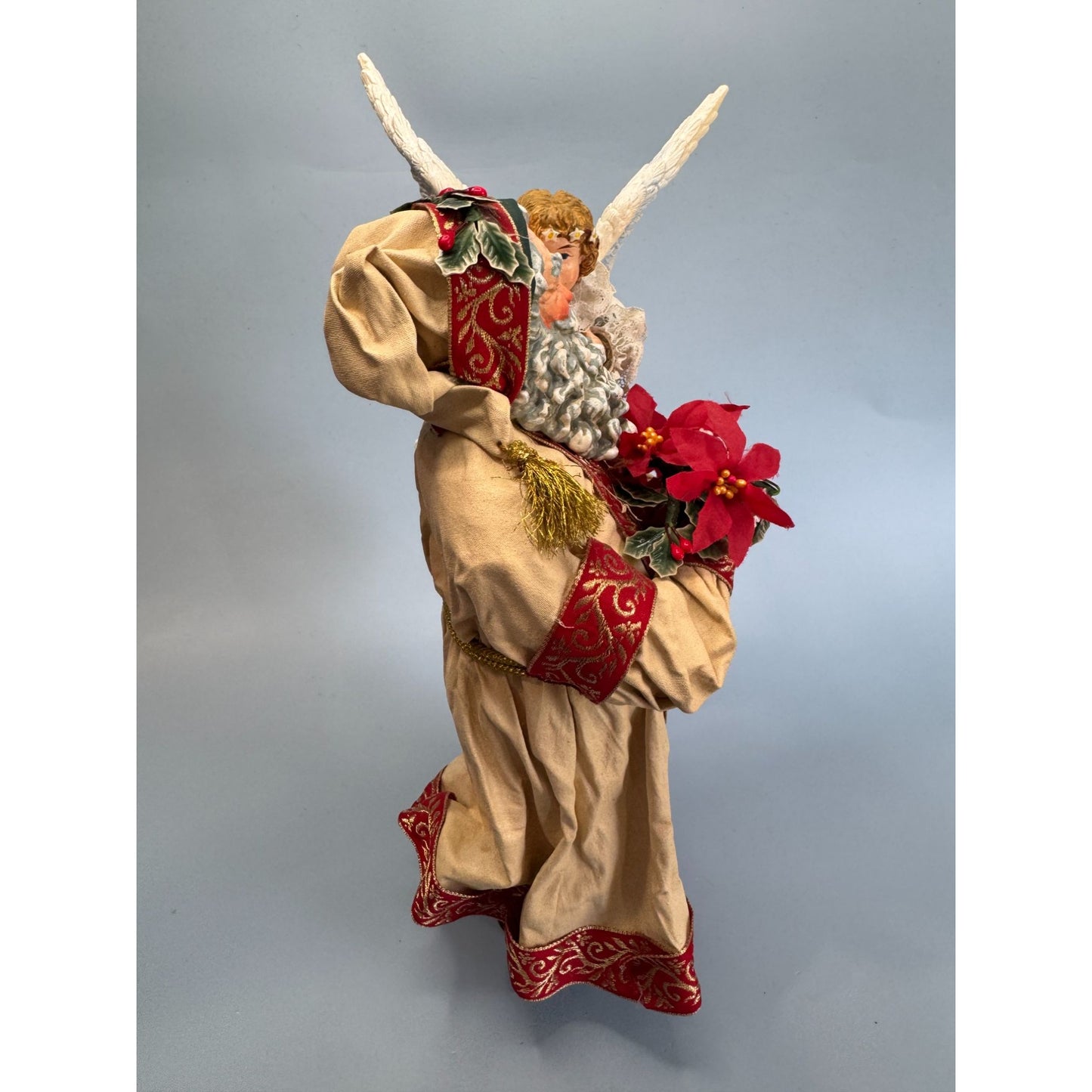 VTG 1992 12" Possible Dreams Clothique "An Angels Kiss" Santa & Angel Christmas Figurine
