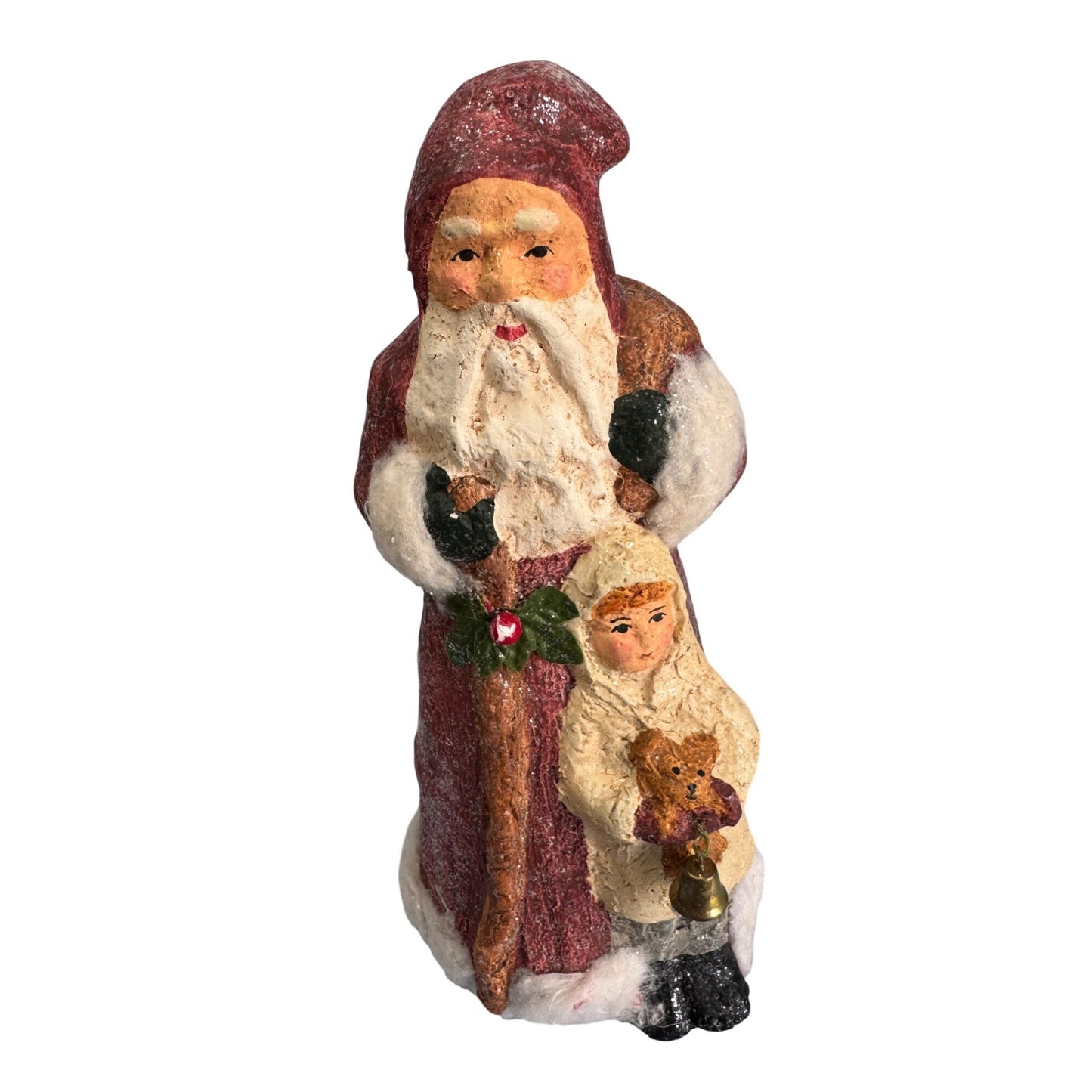 Midwest Canon Falls Teena Flannery Santa Claus & Child Figurine 9.75"