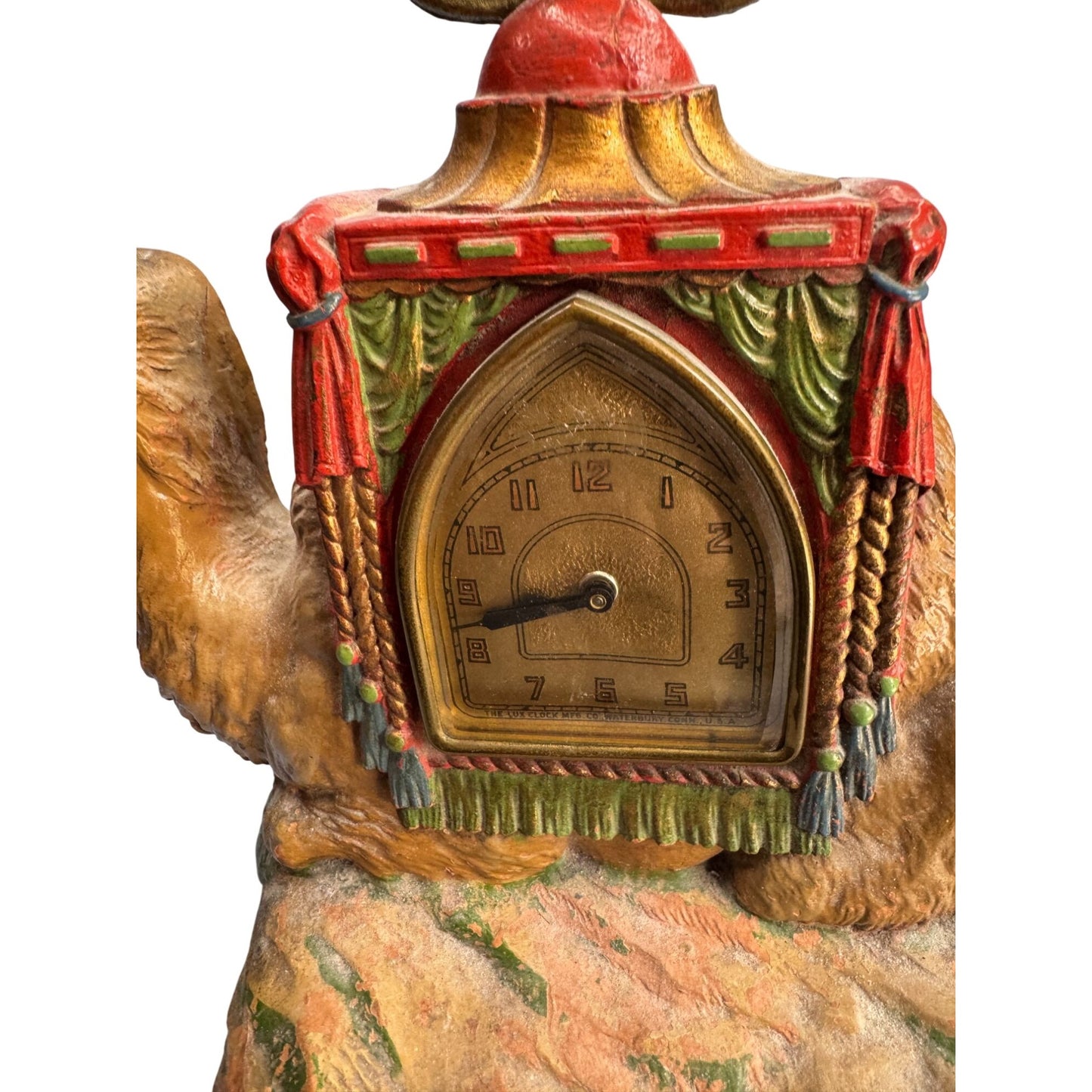 Vintage Camel Shaped De Luxe Art Clock Table Lamp