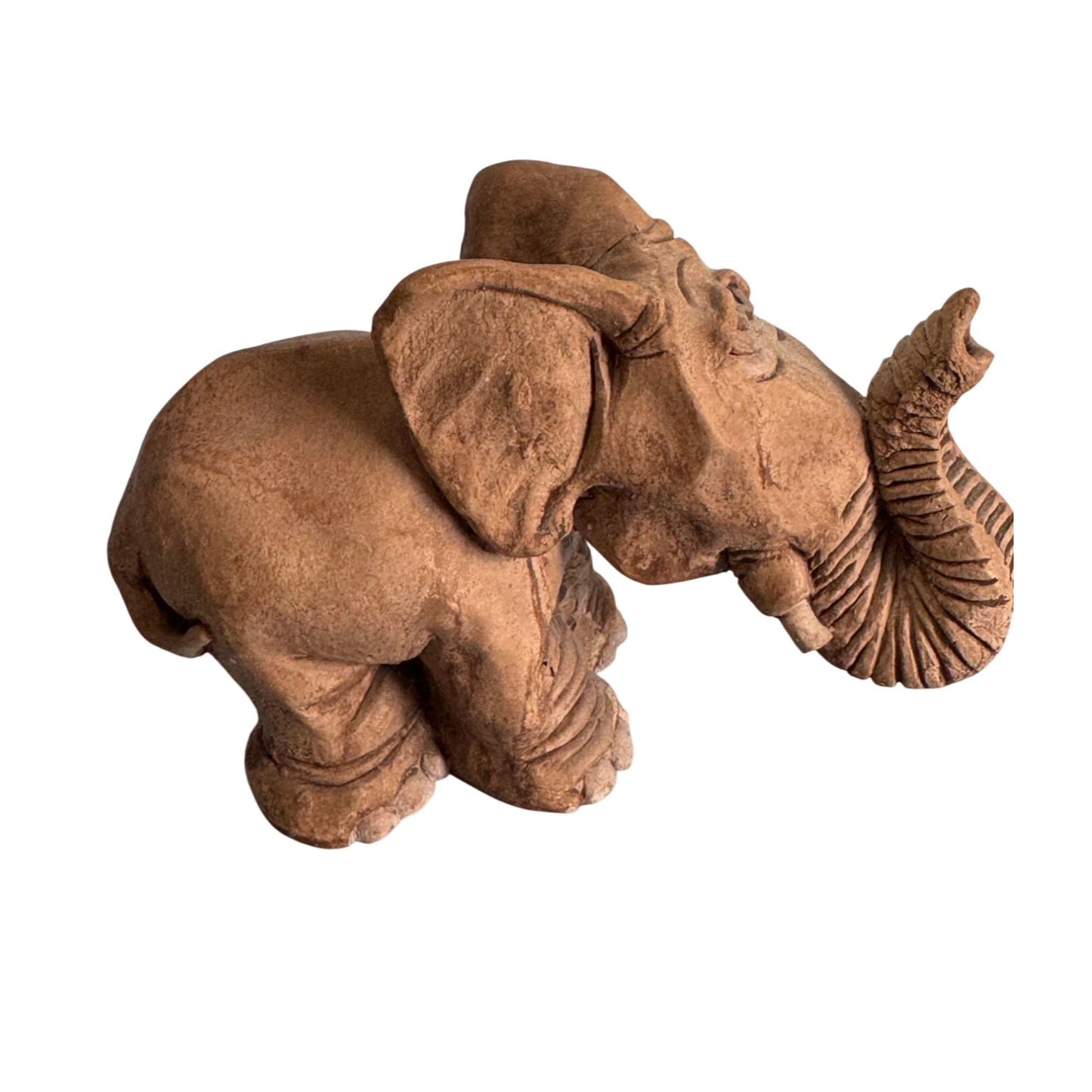 Handcrafted Terracotta Elephant Figurine 5"x3"
