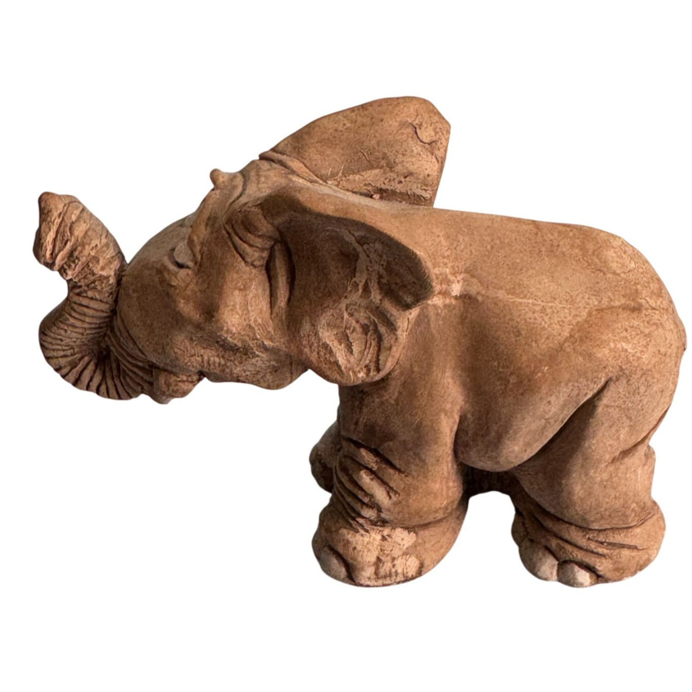 Handcrafted Terracotta Elephant Figurine 5"x3"