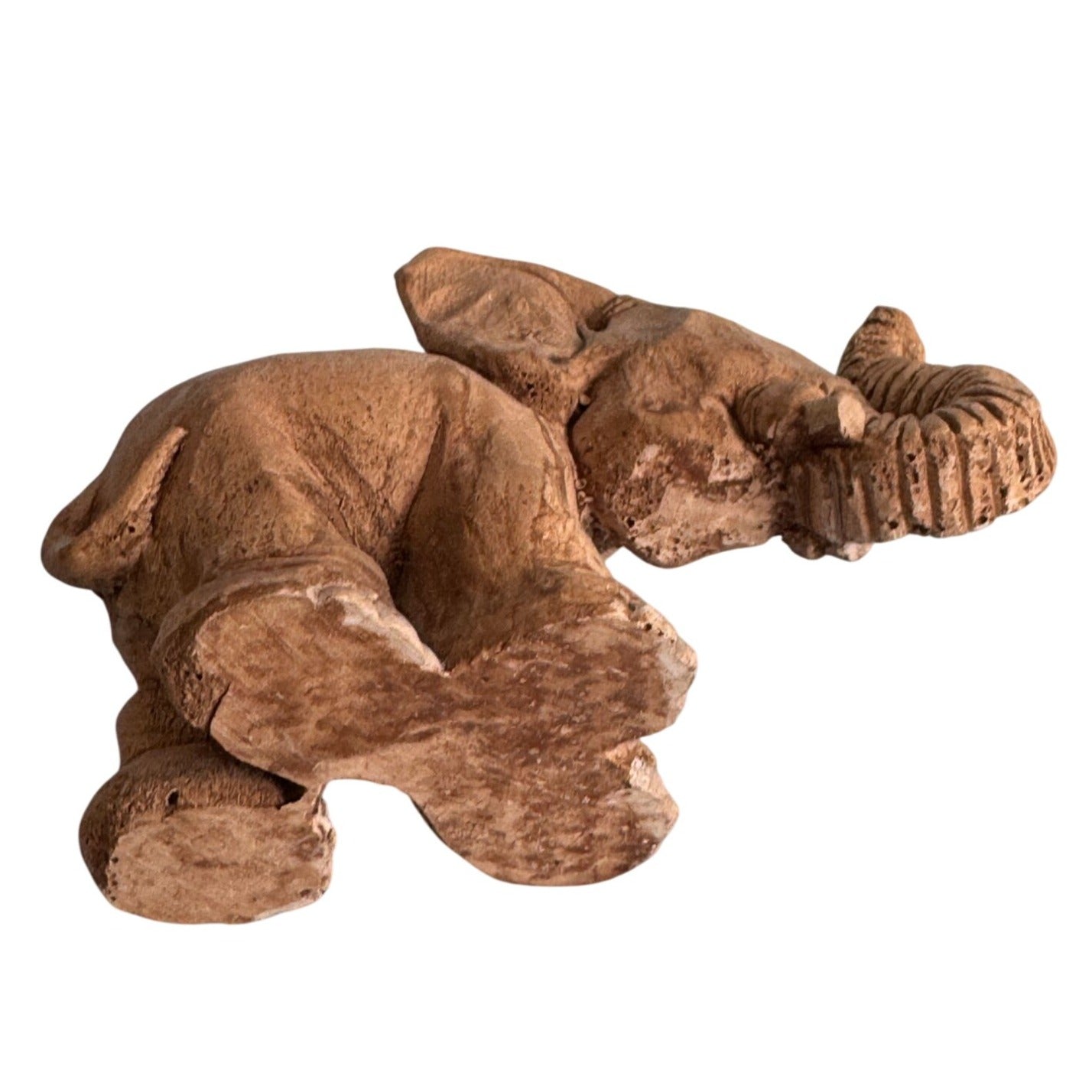 Handcrafted Terracotta Elephant Figurine 5"x3"