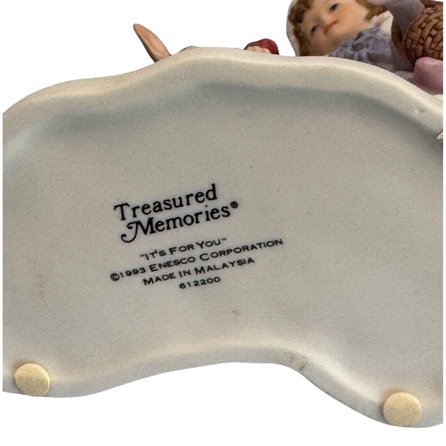 Its For You Girl Feeding Deer Enesco Treasured Memories Porcelain Figurine 5"