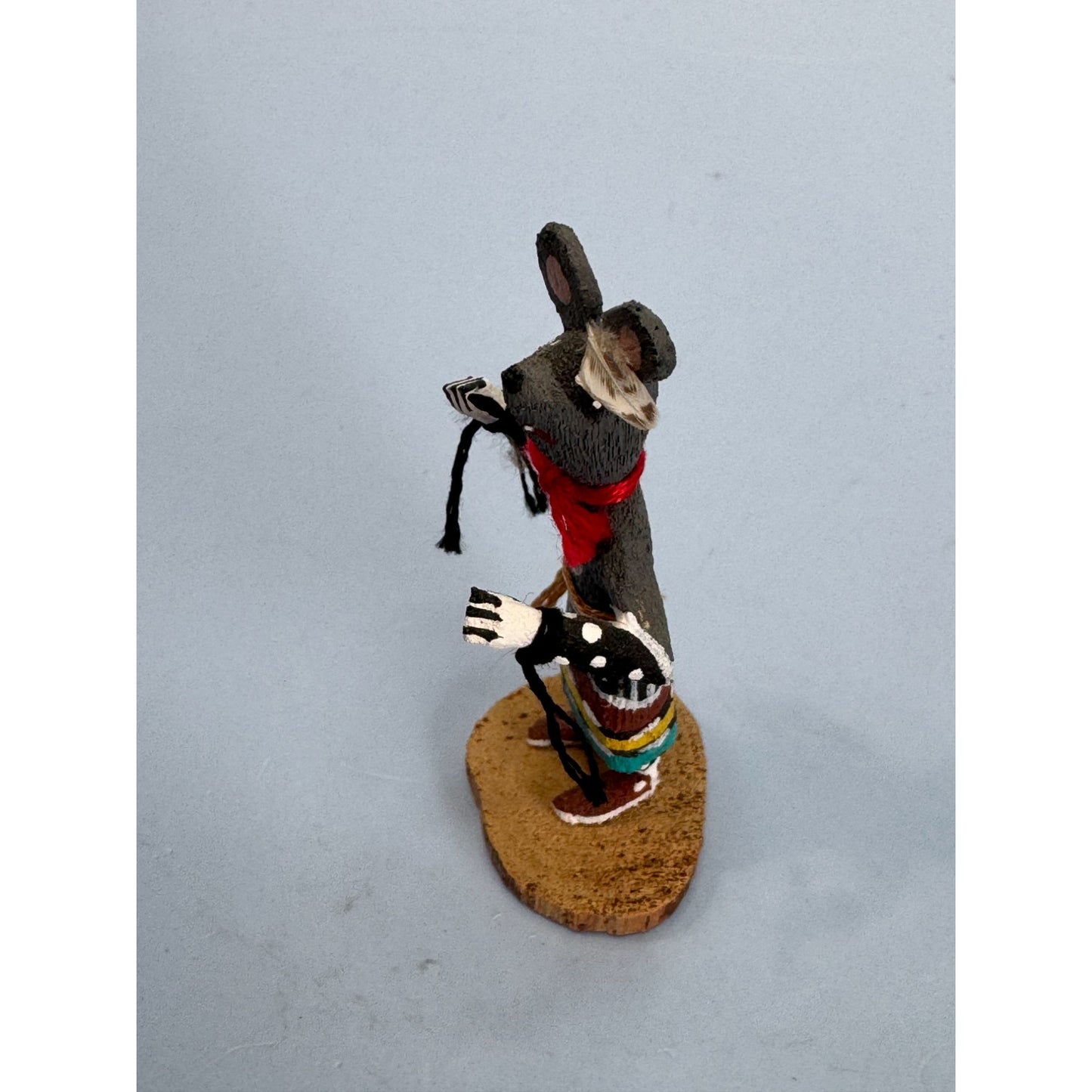2 Native American Miniature Hopi Kachina Dolls 2 1/2" Tall Handcrafted & Signed