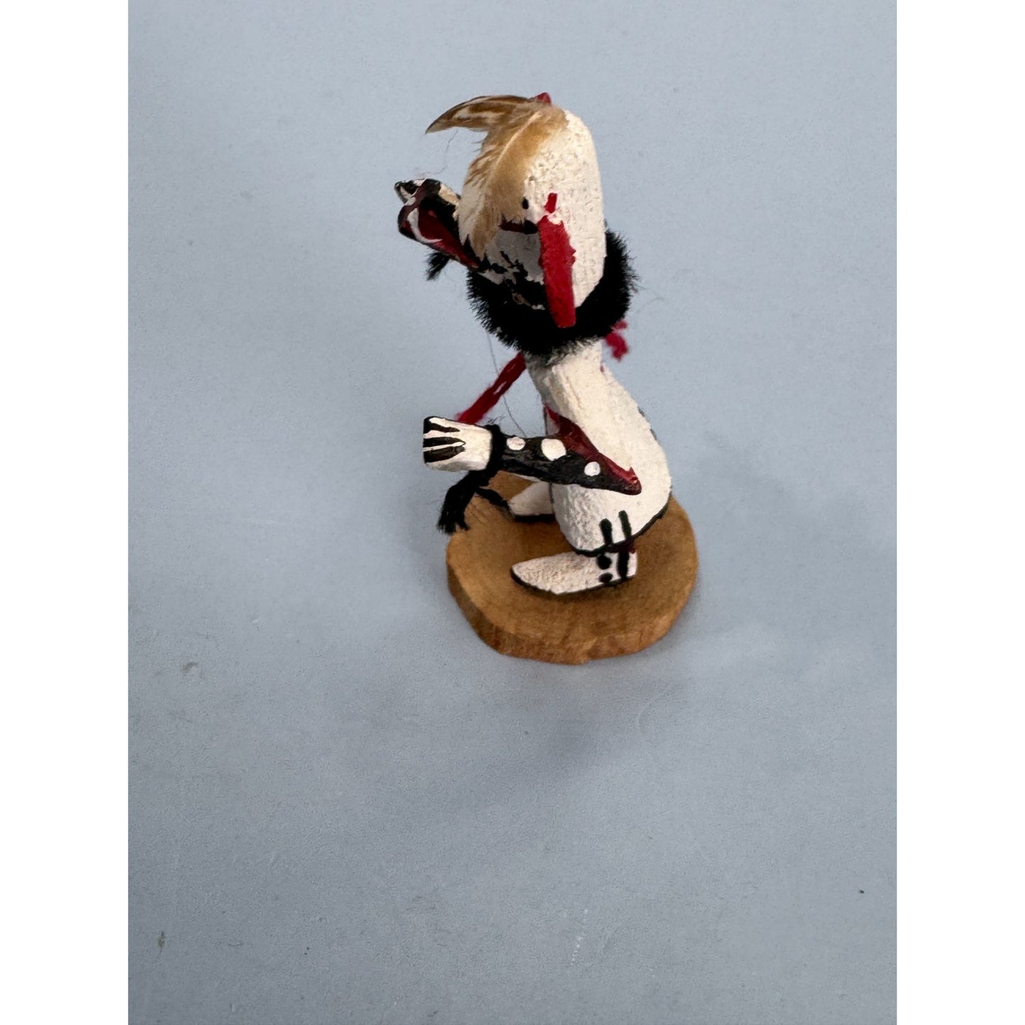 2 Native American Miniature Hopi Kachina Dolls 2 1/2" Tall Handcrafted & Signed