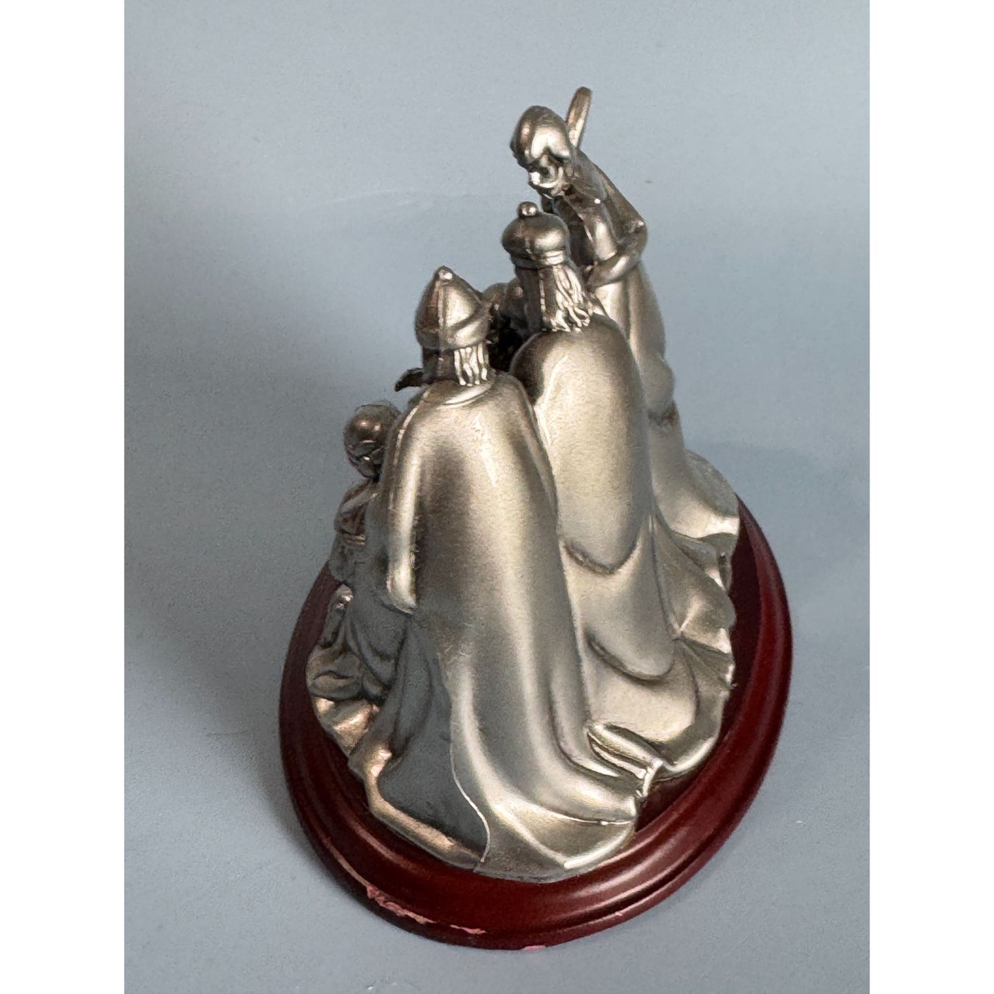 Nativity Scene Figurine Silver Resin 3 1/2" x 4 1/2"
