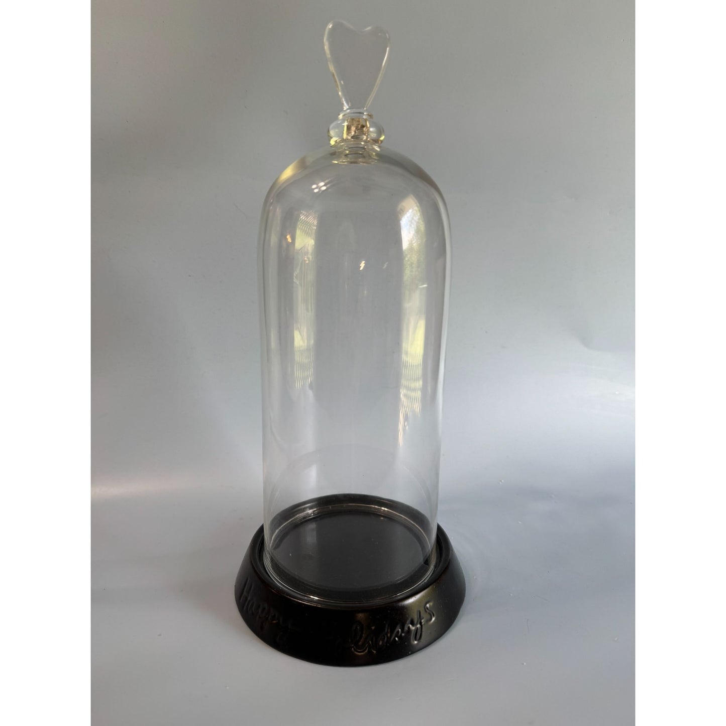 Dept 56 Sandra Magsamen Happy Holidays Glass Dome Display Case
