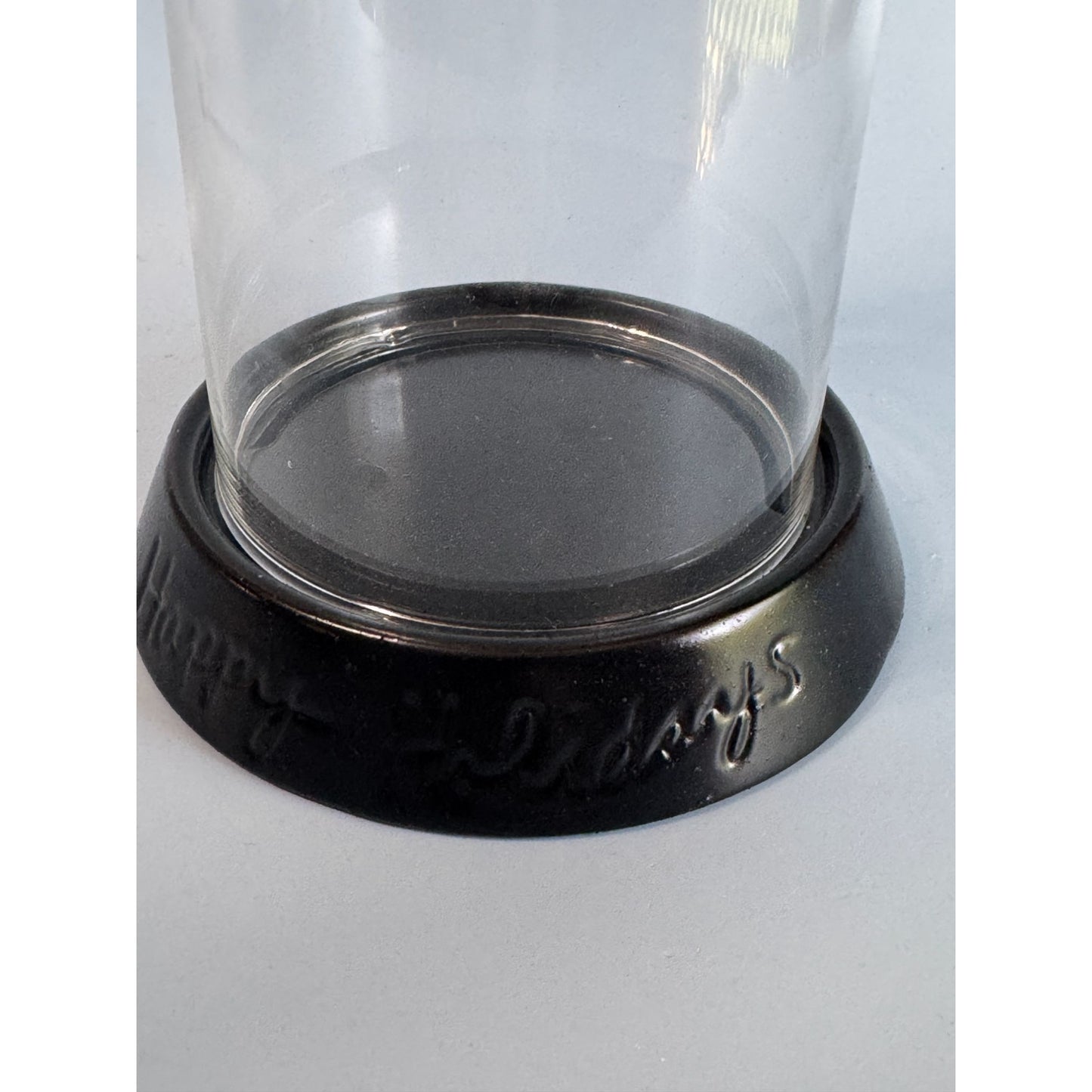 Dept 56 Sandra Magsamen Happy Holidays Glass Dome Display Case