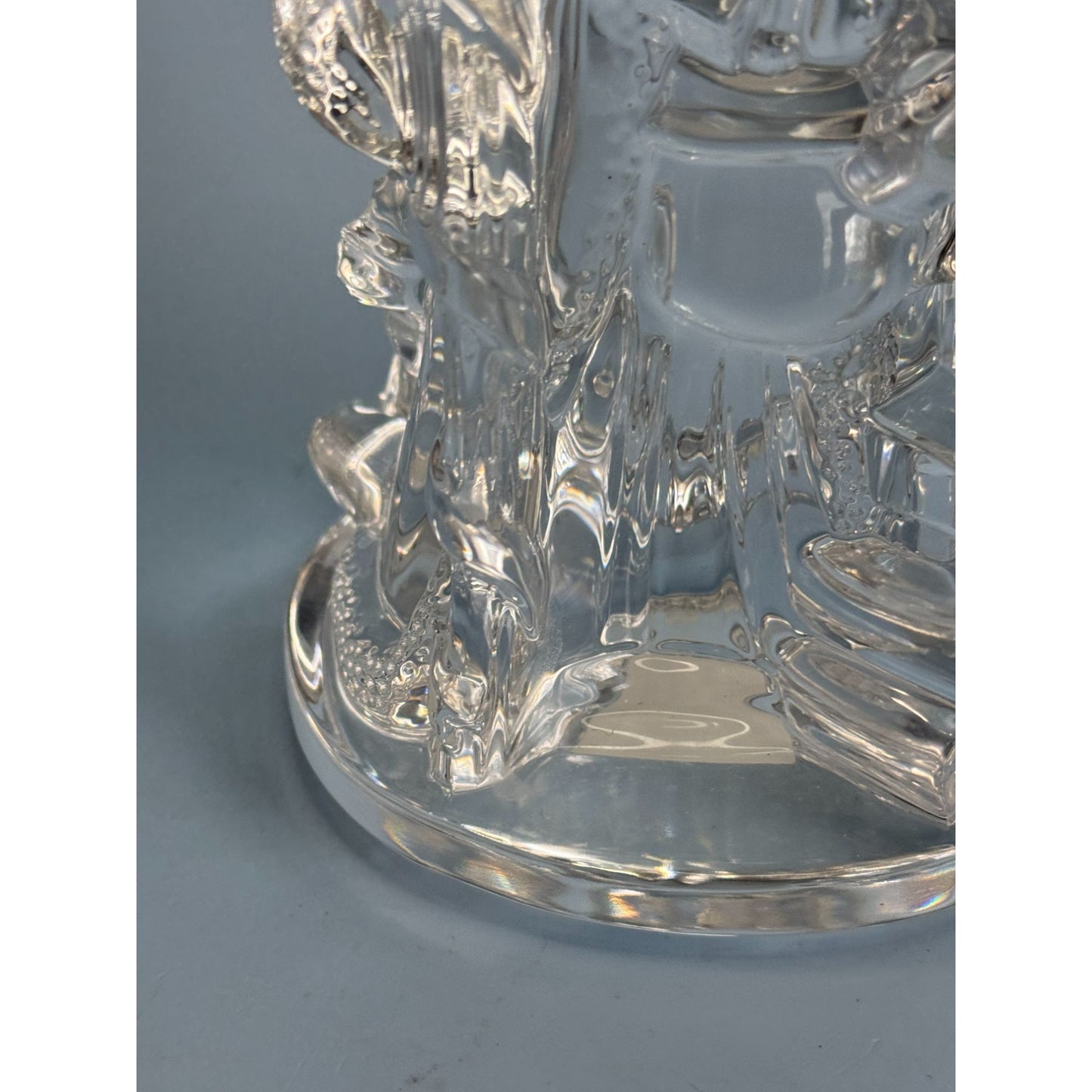 Waterford Crystal Santa Claus Figurine Lead Crystal 7.5" 2002 Decorative Holiday Sculpture