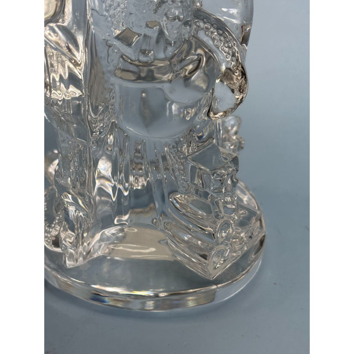 Waterford Crystal Santa Claus Figurine Lead Crystal 7.5" 2002 Decorative Holiday Sculpture