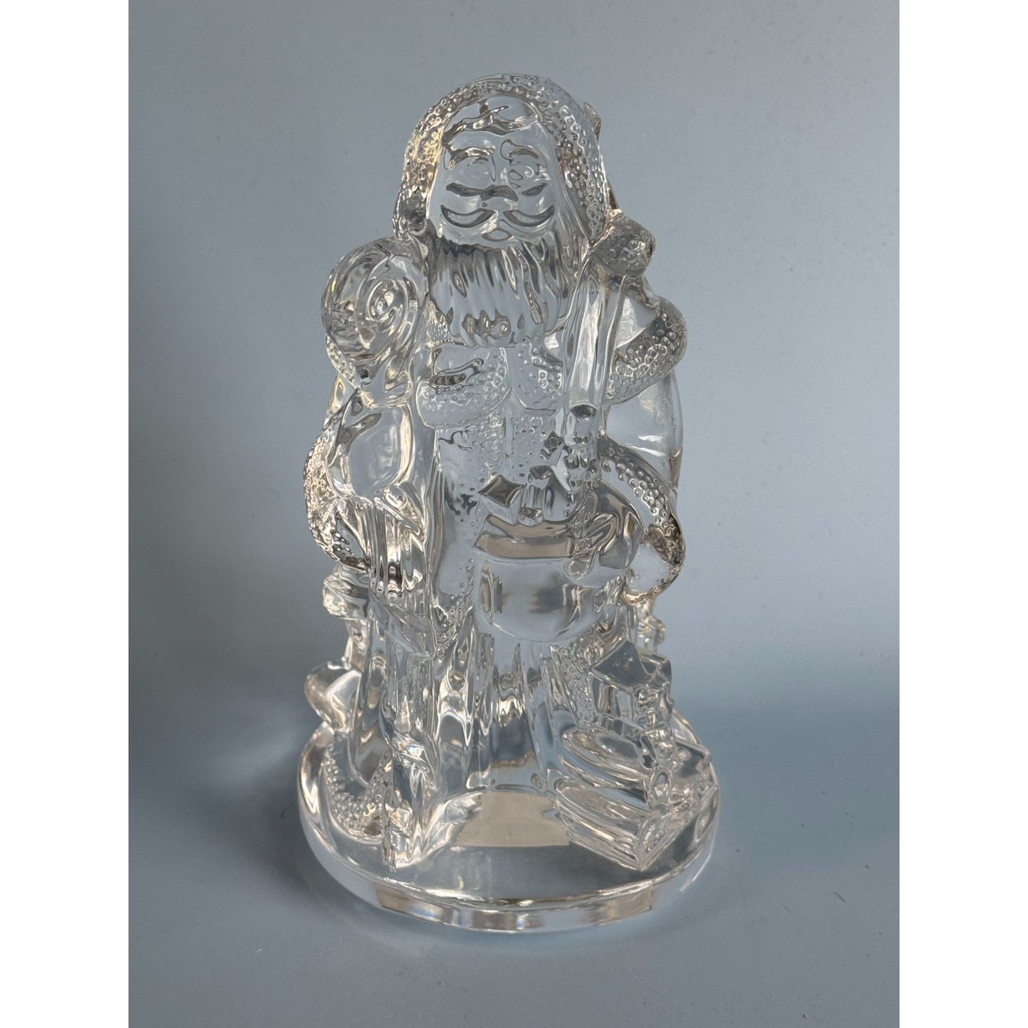 Waterford Crystal Santa Claus Figurine Lead Crystal 7.5" 2002 Decorative Holiday Sculpture