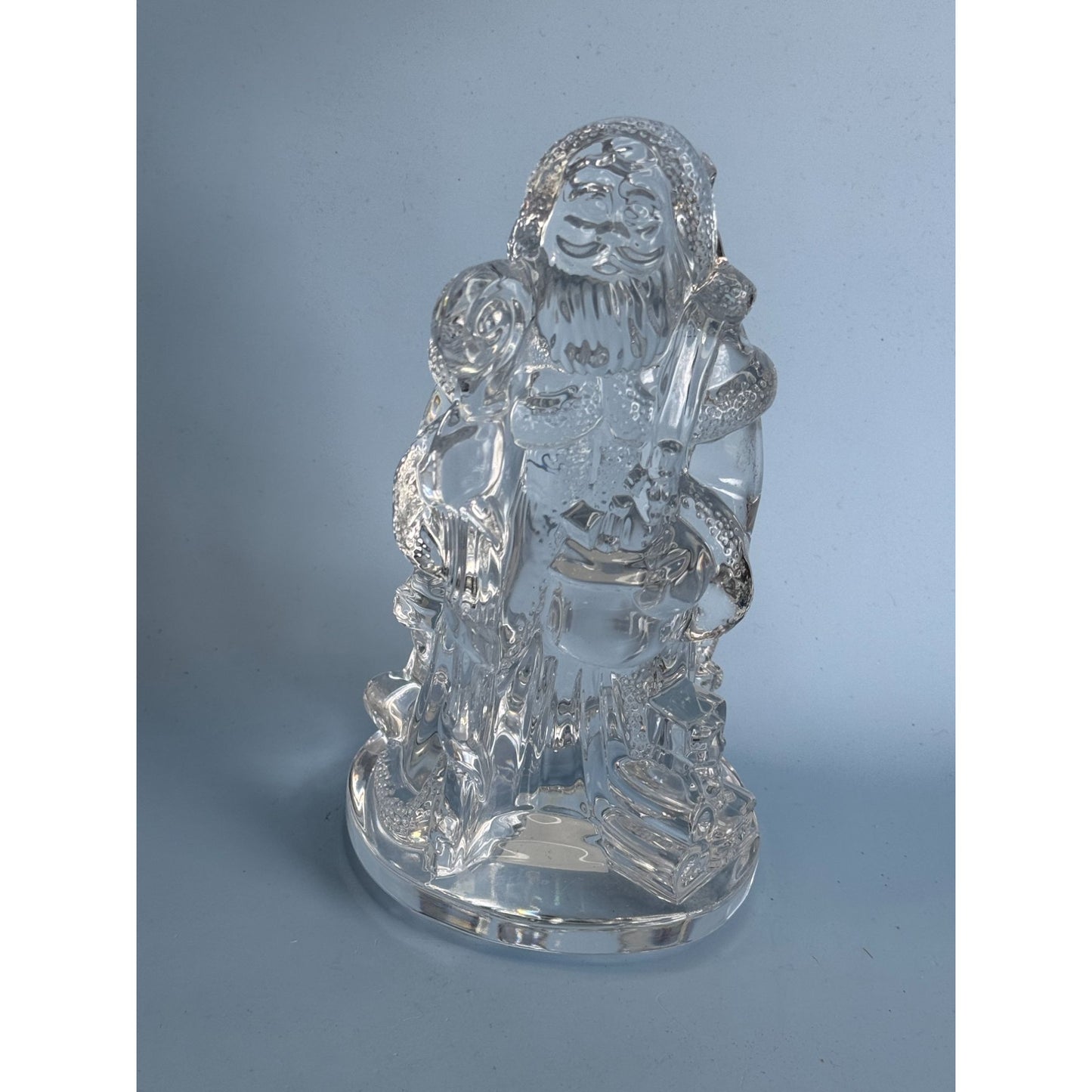 Waterford Crystal Santa Claus Figurine Lead Crystal 7.5" 2002 Decorative Holiday Sculpture