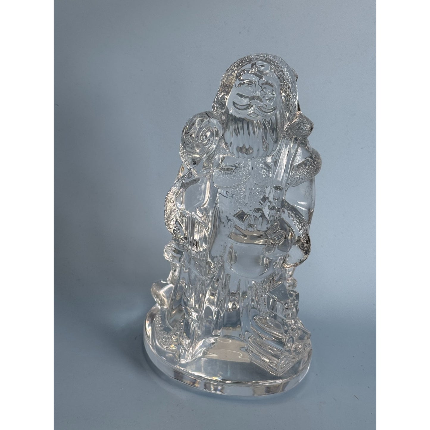 Waterford Crystal Santa Claus Figurine Lead Crystal 7.5" 2002 Decorative Holiday Sculpture