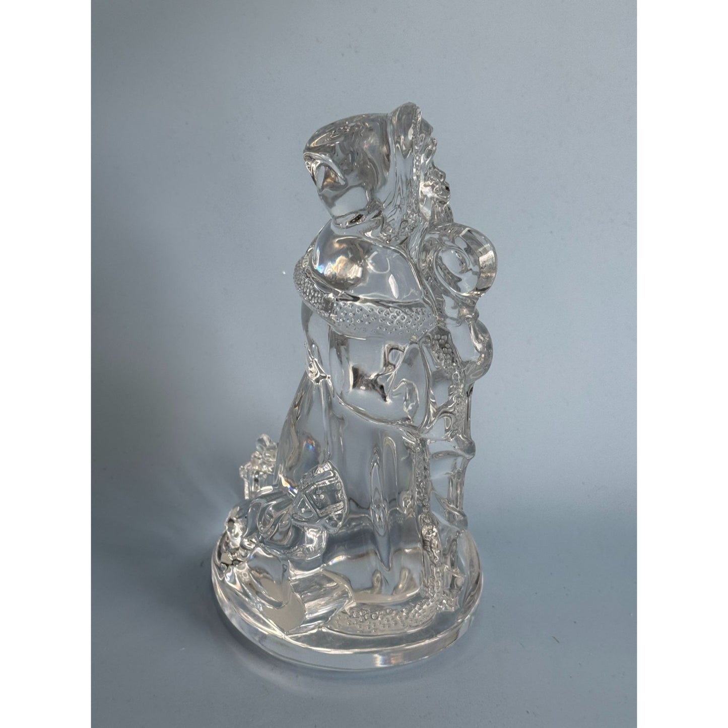 Waterford Crystal Santa Claus Figurine Lead Crystal 7.5" 2002 Decorative Holiday Sculpture