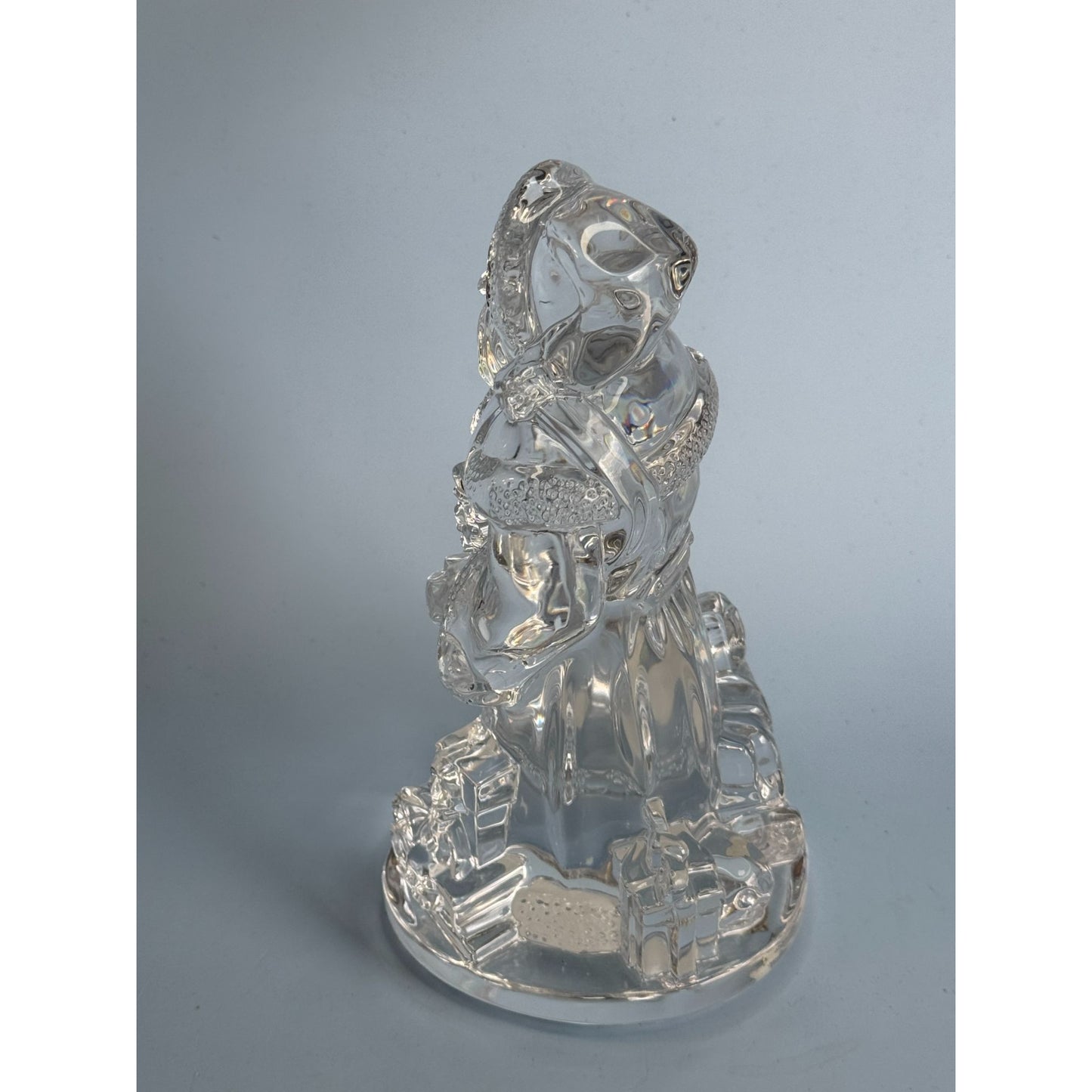 Waterford Crystal Santa Claus Figurine Lead Crystal 7.5" 2002 Decorative Holiday Sculpture