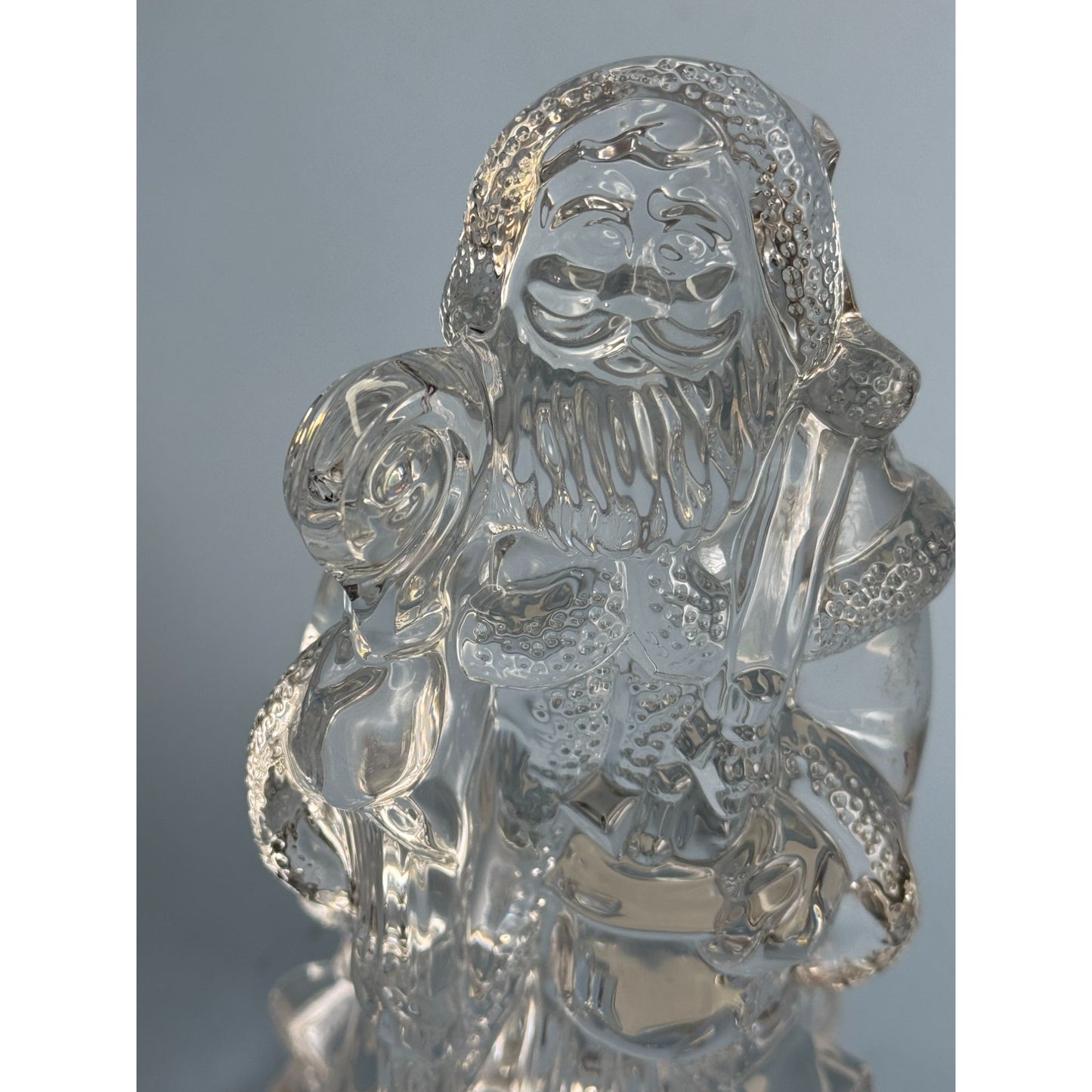 Waterford Crystal Santa Claus Figurine Lead Crystal 7.5" 2002 Decorative Holiday Sculpture