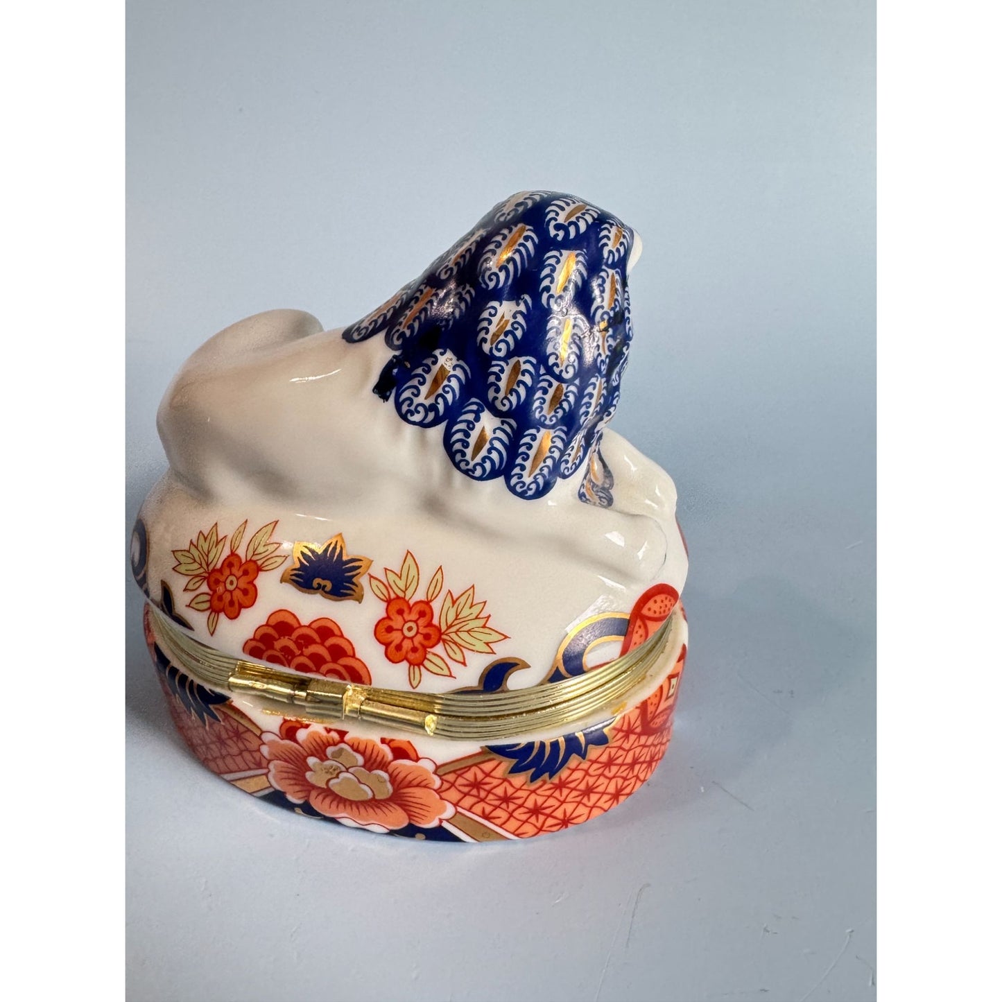 Andrea By Sadek Imari Style Lion Trinket Box 3 1/2"