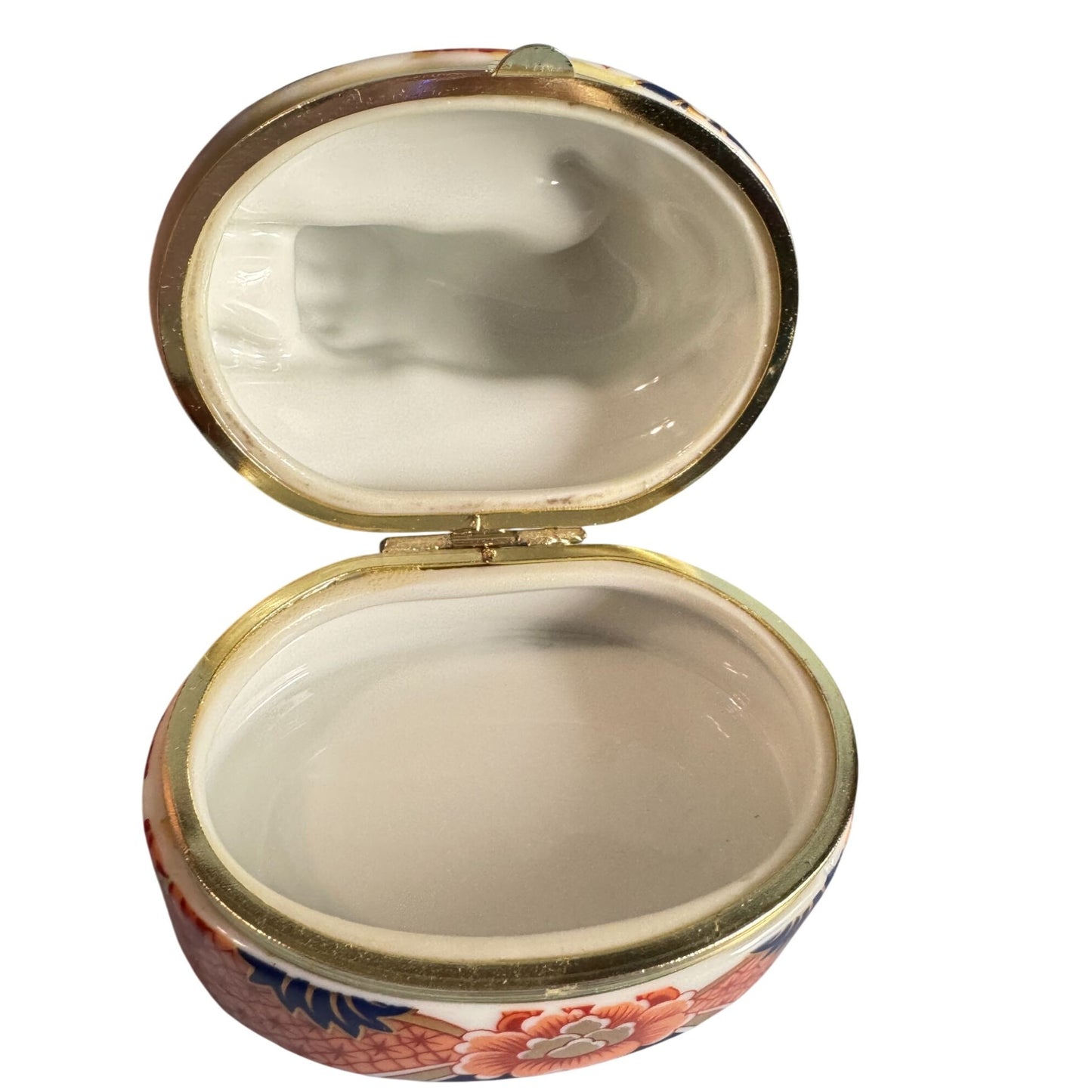 Andrea By Sadek Imari Style Lion Trinket Box 3 1/2"