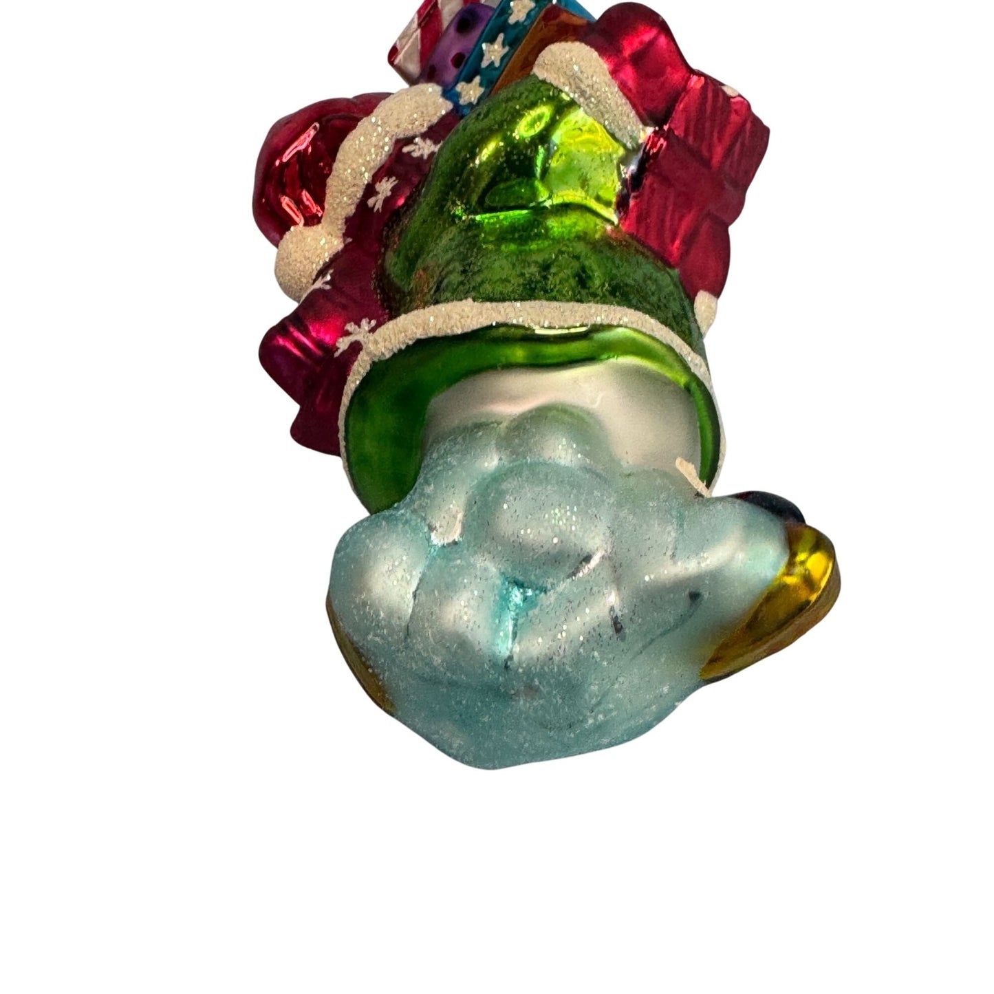 Summit Blown Glass Christmas Ornament Snowman Multicolor Handcrafted 4.5 Inches