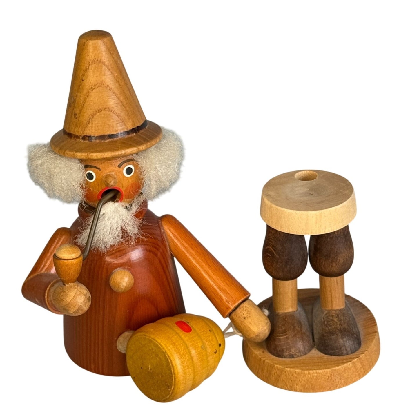 GDR Era German Erzgebirge Smoker Beekeeper Seiffener Volkskunst 7 1/2"