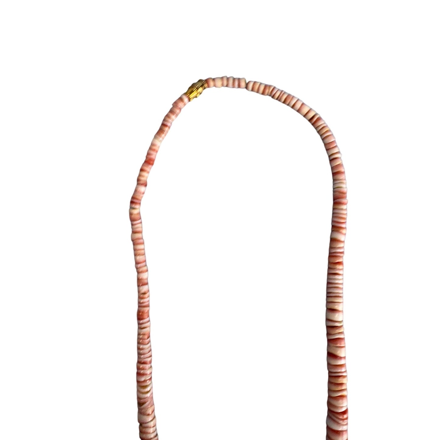 Spiny Oyster Puma Shell Heshi Tribal Necklace 17 1/2"