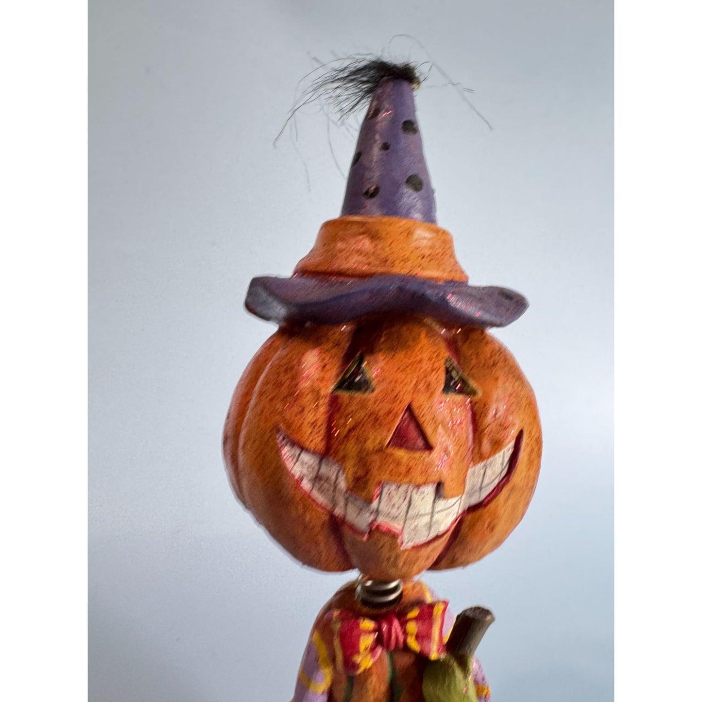 Halloween Pumpkin Witch Bobblehead Figurine 9.25"