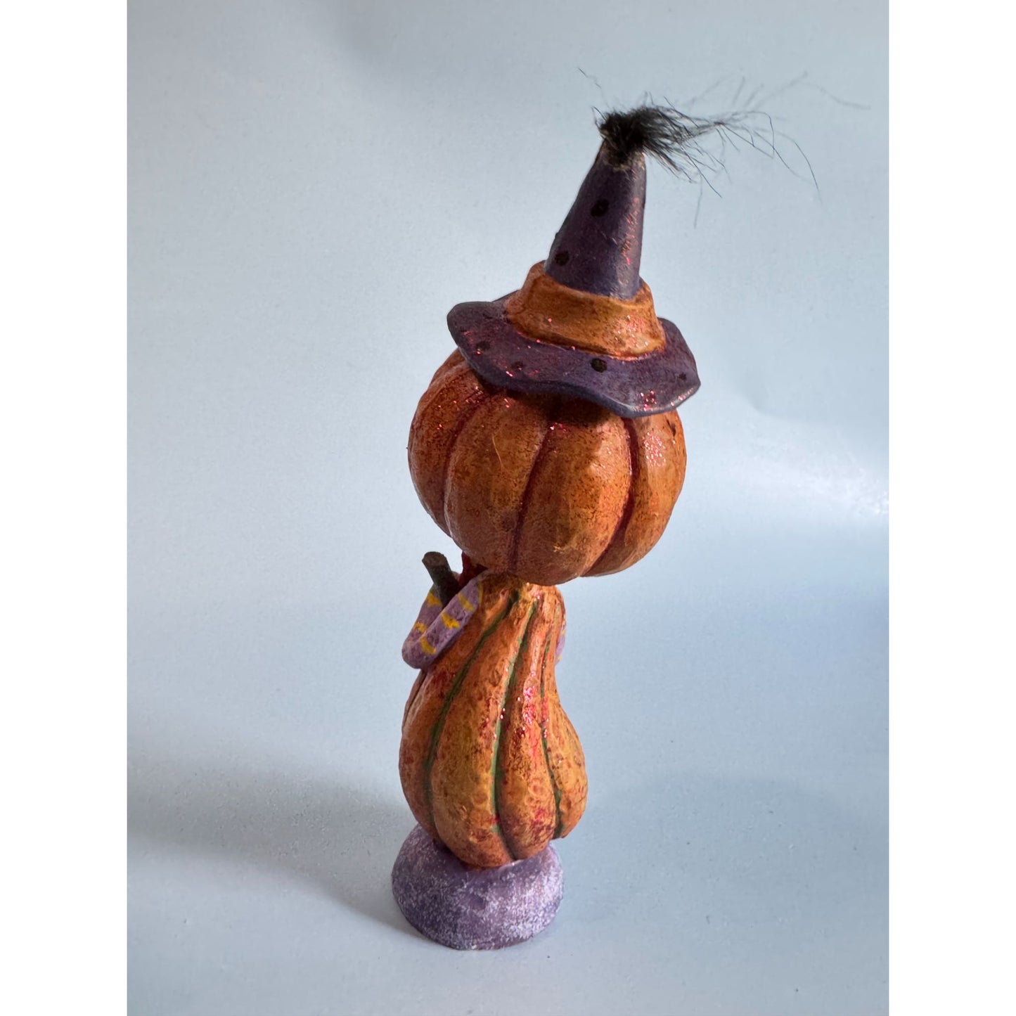 Halloween Pumpkin Witch Bobblehead Figurine 9.25"