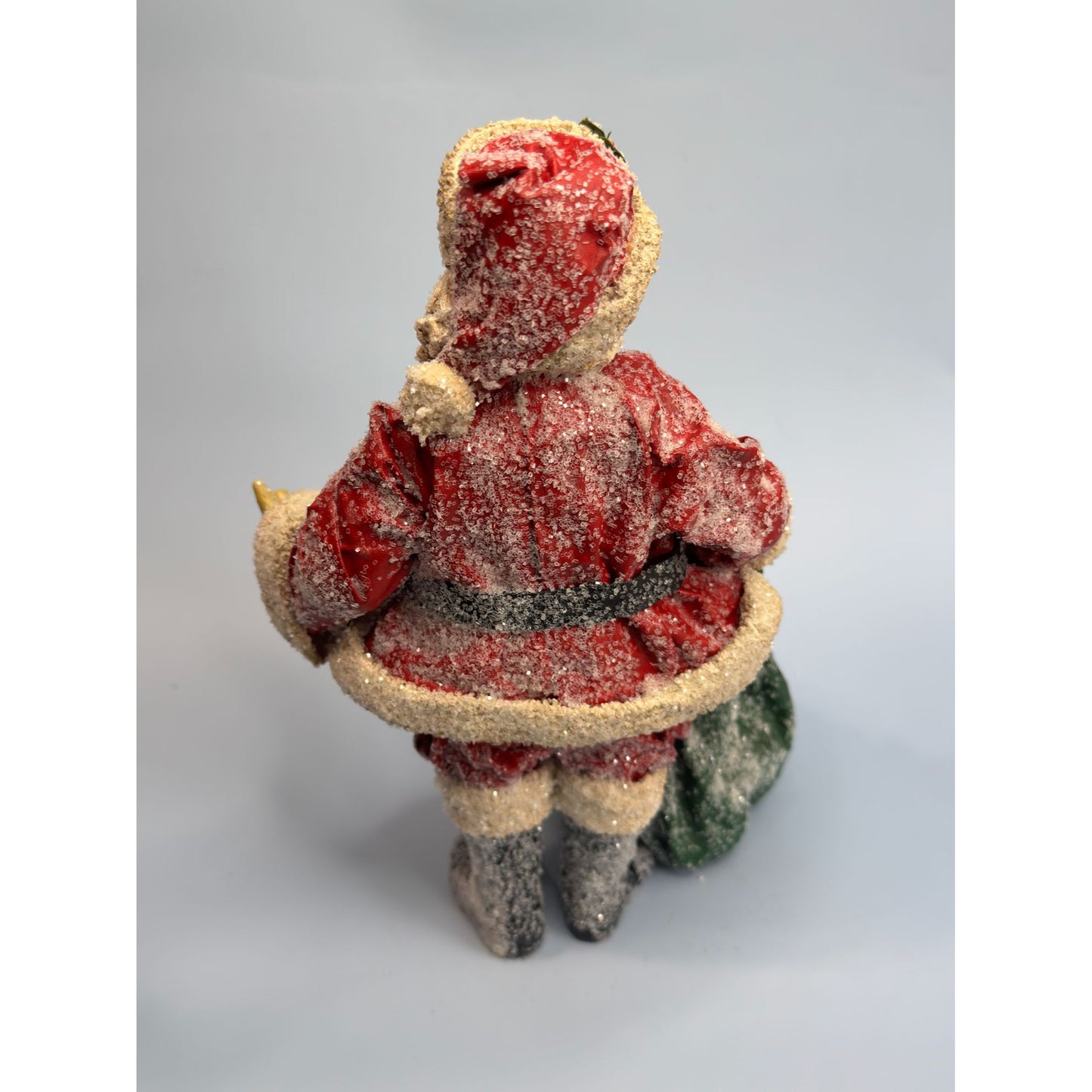 Vintage Paper Mache Santa With Toy Bag By Teena Flannery 10.5" Tall Collectible No Tag