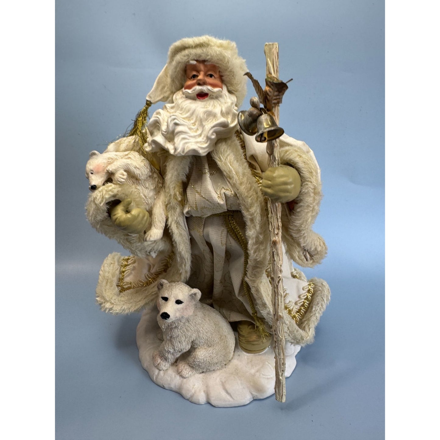 1998 Christmas Fantasy Ltd. Fabriche Santa Figurine With Polar Bears
