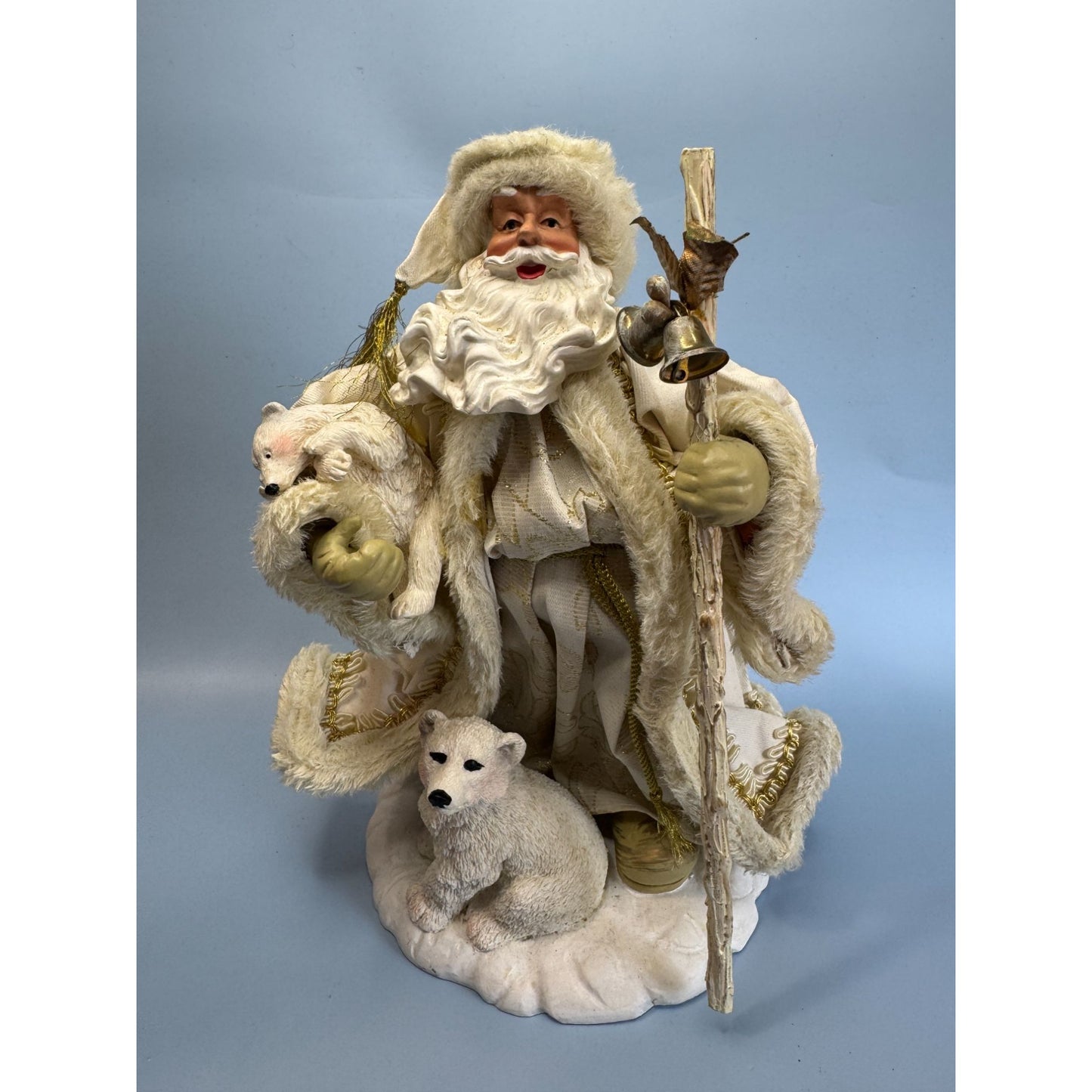 1998 Christmas Fantasy Ltd. Fabriche Santa Figurine With Polar Bears