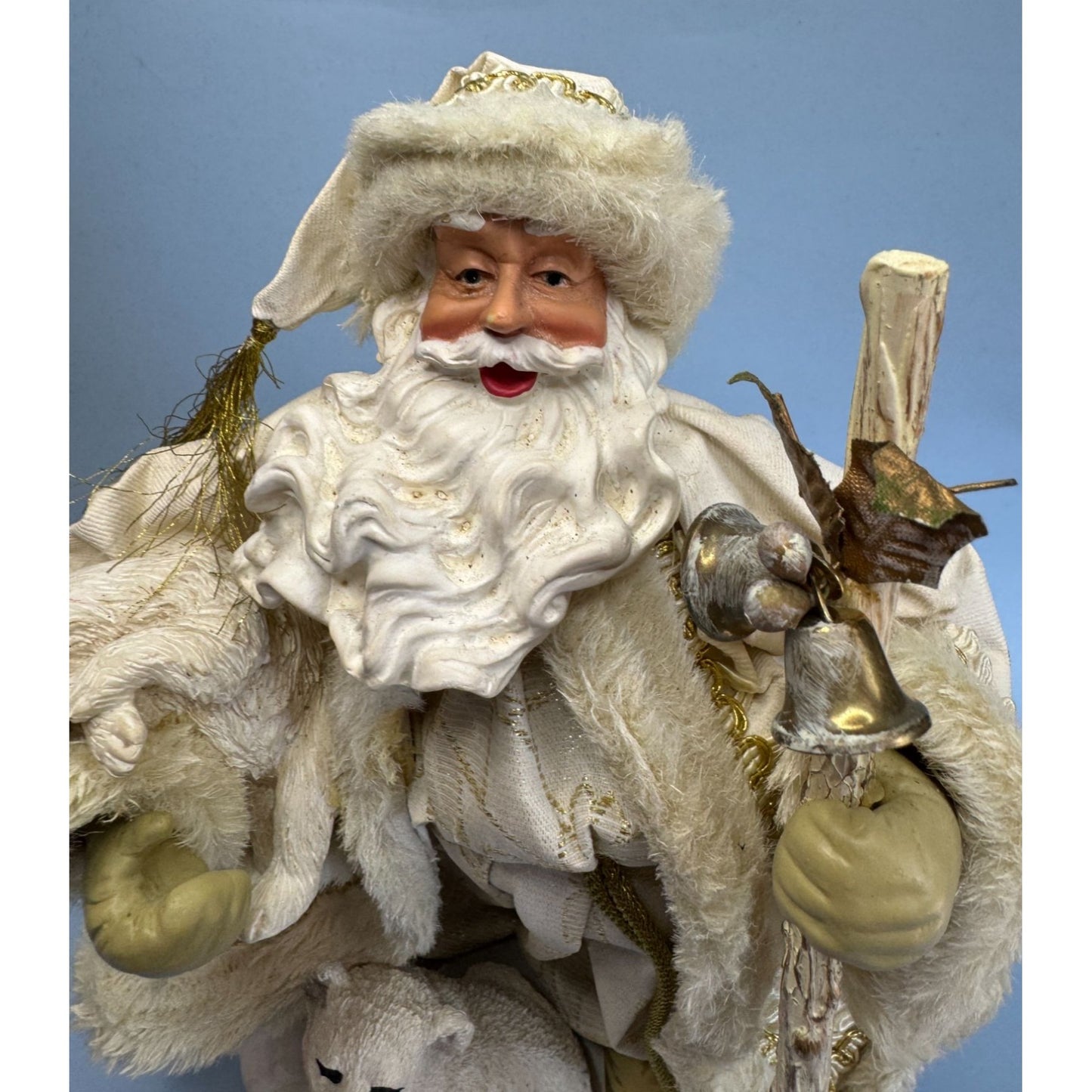 1998 Christmas Fantasy Ltd. Fabriche Santa Figurine With Polar Bears