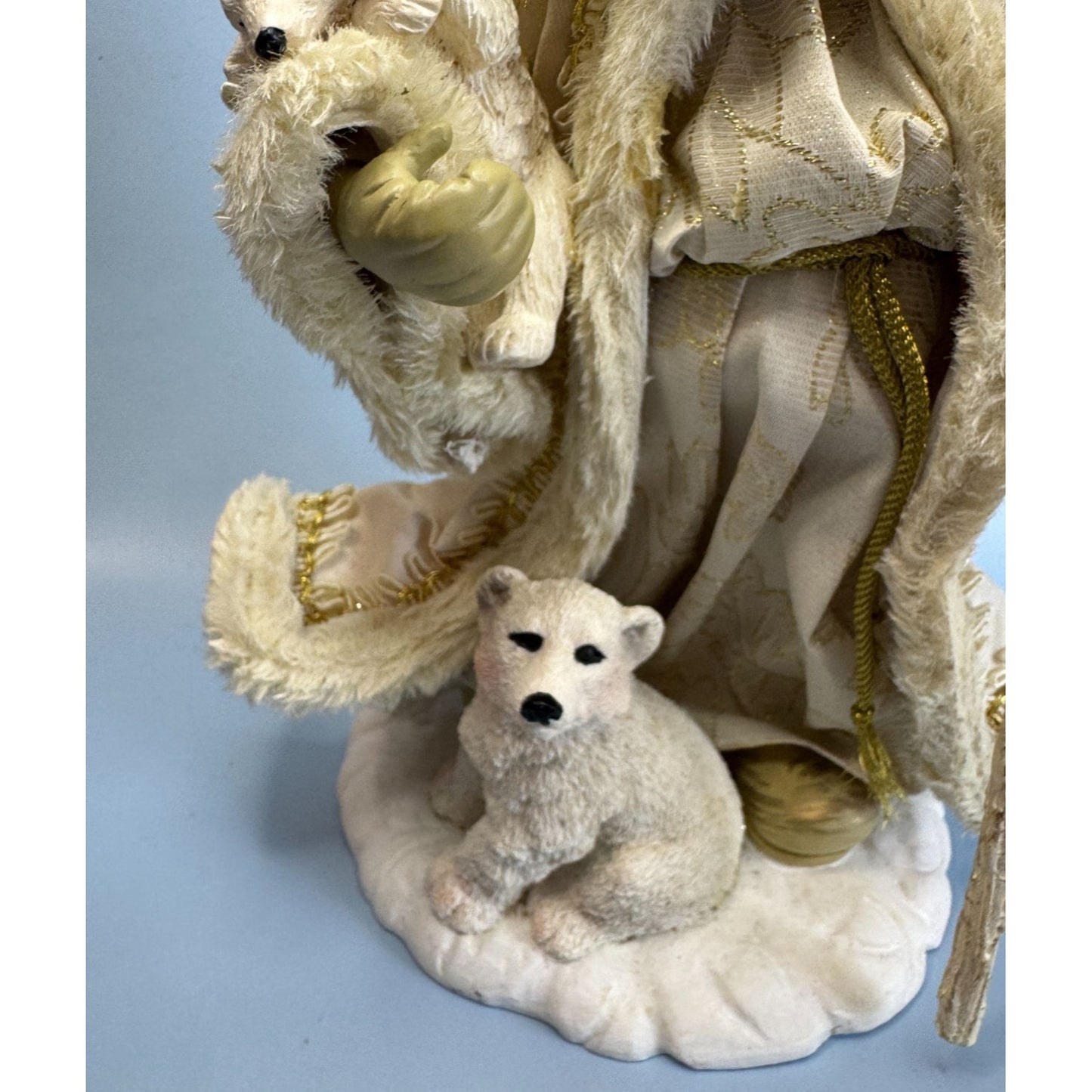 1998 Christmas Fantasy Ltd. Fabriche Santa Figurine With Polar Bears
