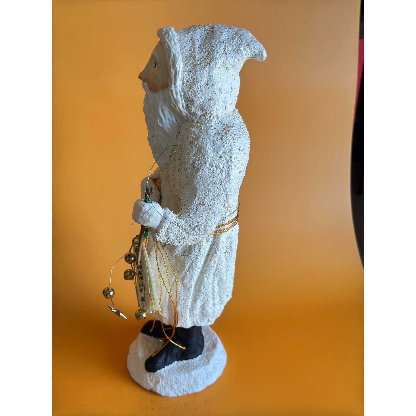 Dept 56 Belsnickle Father Frosty Tall White Santa Figurine w/Tag 13 1/2"