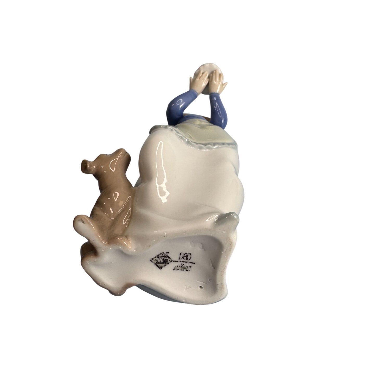 Lladro The Birthday Girl Porcelain Figurine With Dog