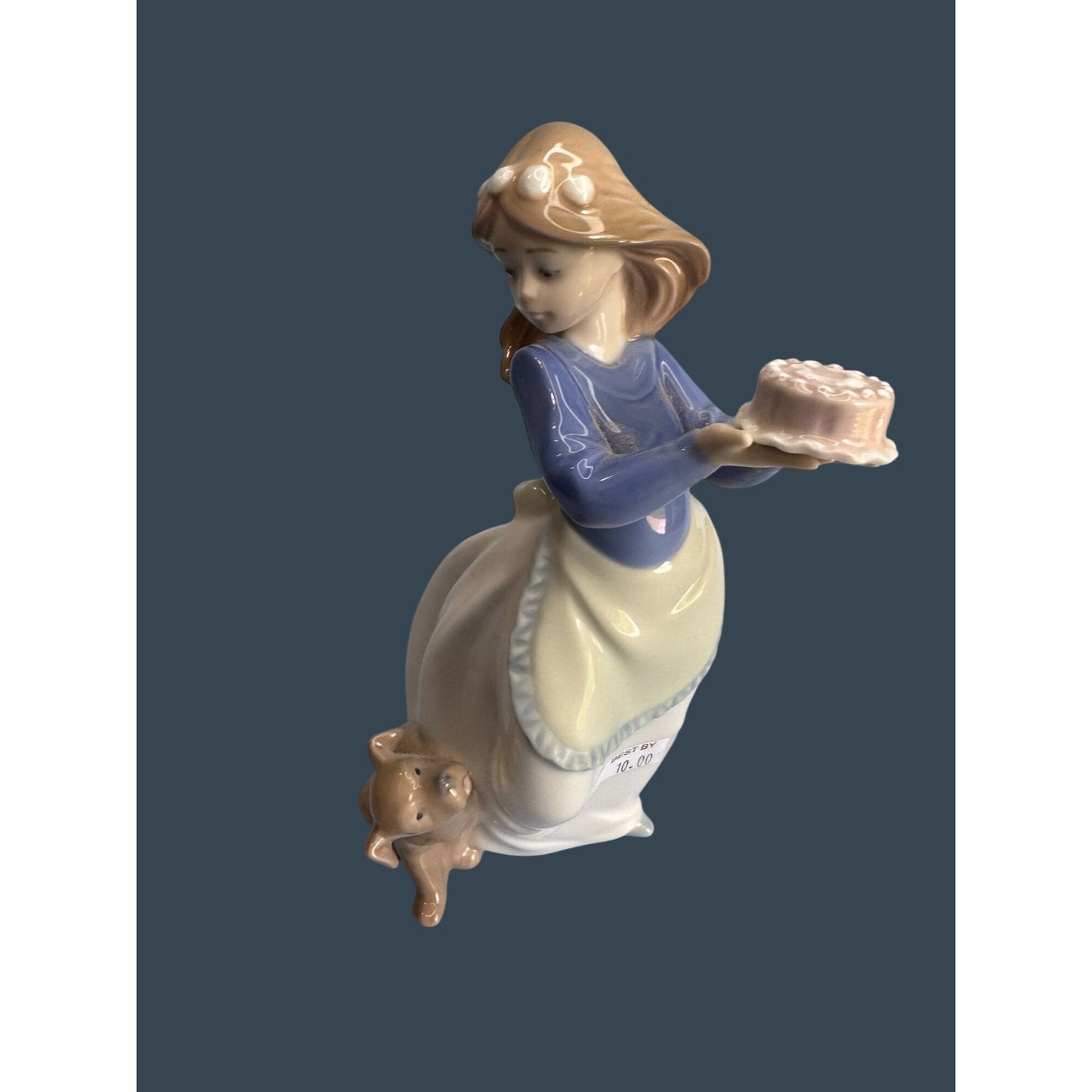 Lladro The Birthday Girl Porcelain Figurine With Dog