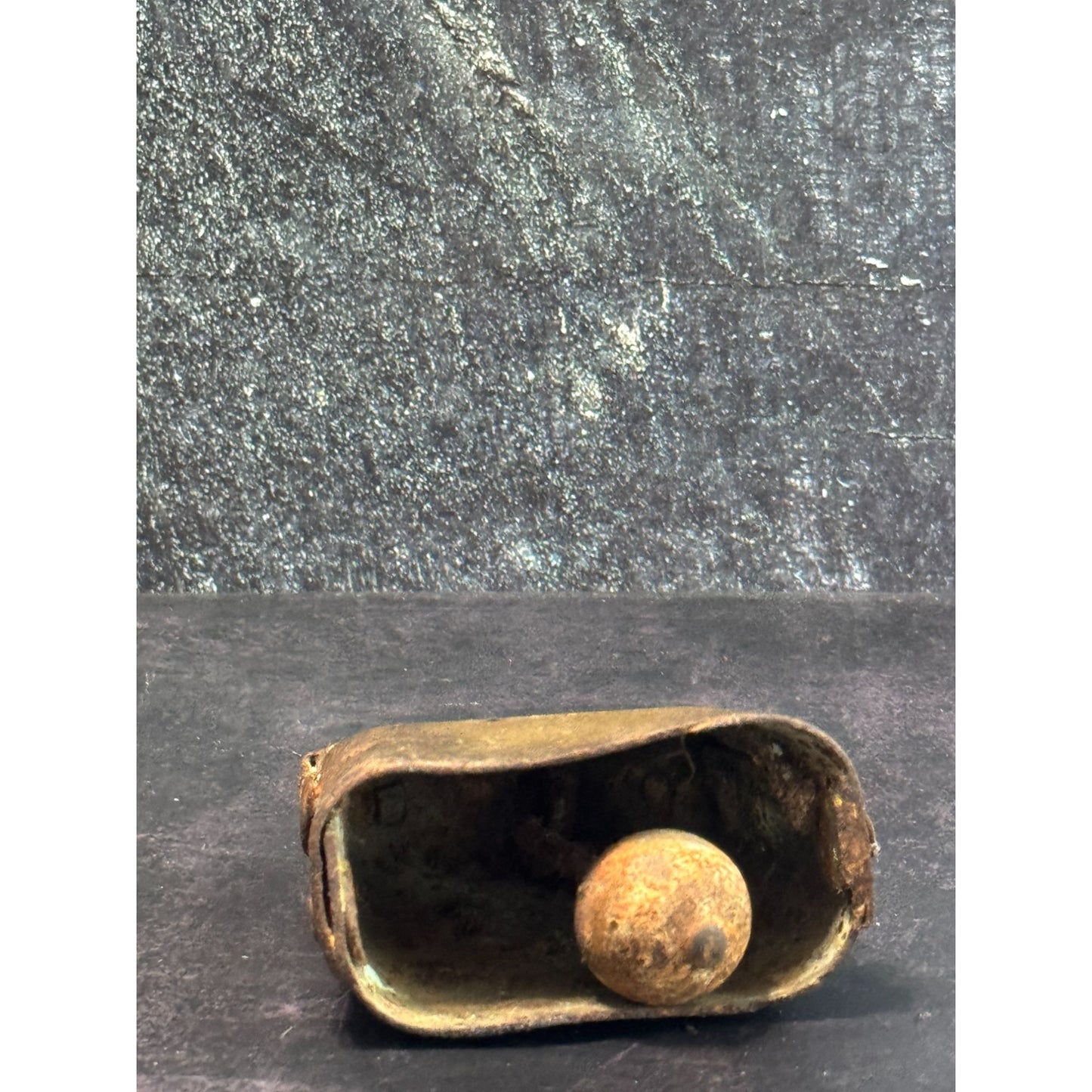 Vintage Rustic Iron Cow Bell With Handle 4"