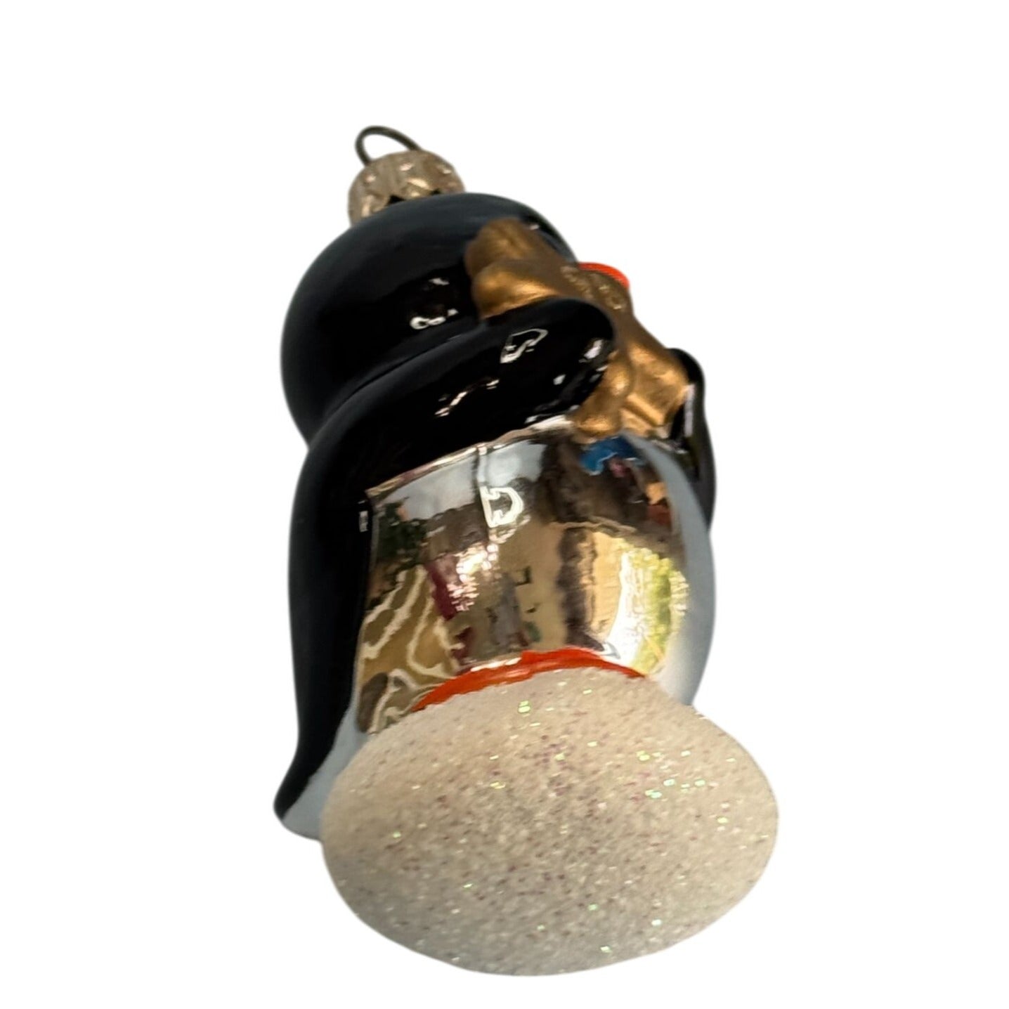 Crown Reflections Blown Glass Frosty Friends Eskimo & Penguin Christmas Ornaments In Keepsake Box