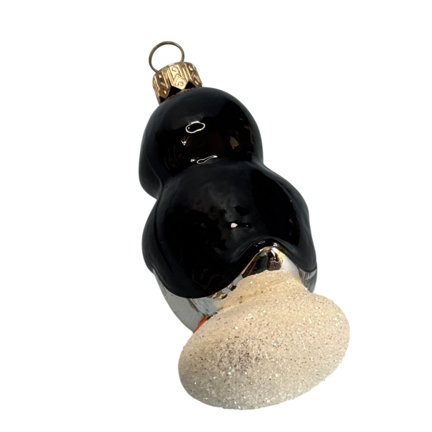 Crown Reflections Blown Glass Frosty Friends Eskimo & Penguin Christmas Ornaments In Keepsake Box