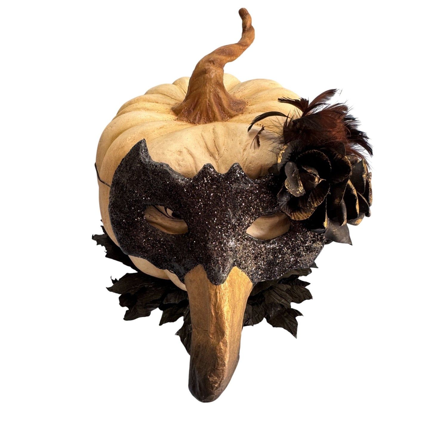 Bethany Lowe Jester Jack O Lantern Paper Mache Pumpkin Mask Decor Rare TD9057