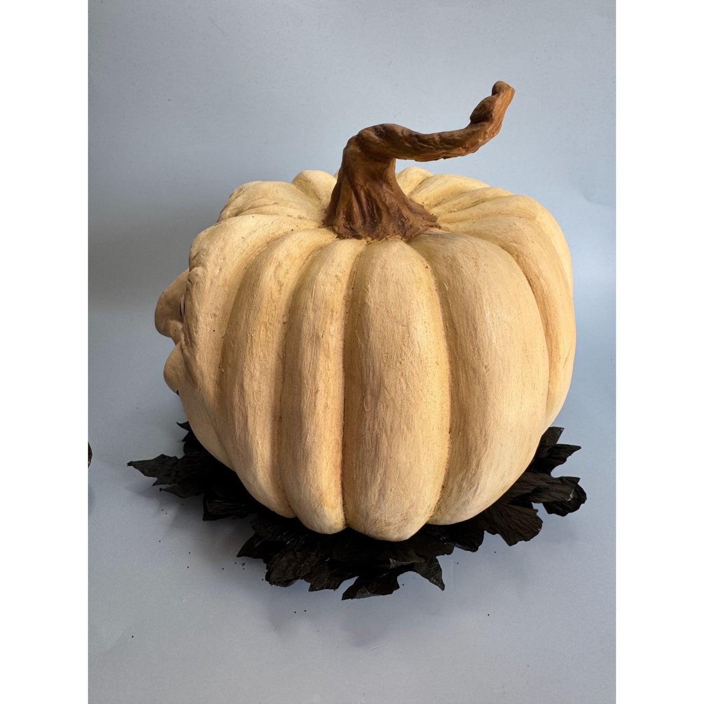 Bethany Lowe Jester Jack O Lantern Paper Mache Pumpkin Mask Decor Rare TD9057