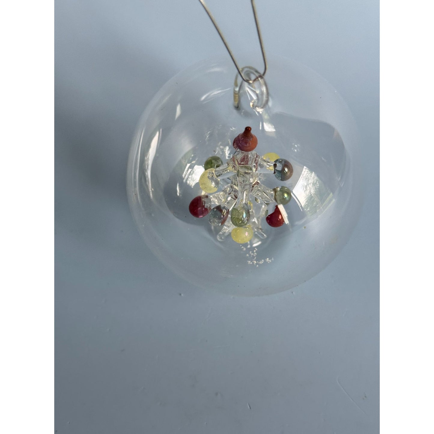 Soffieria Parise Vintage Blown Glass Christmas Ornament W/ Tree Made In Italy