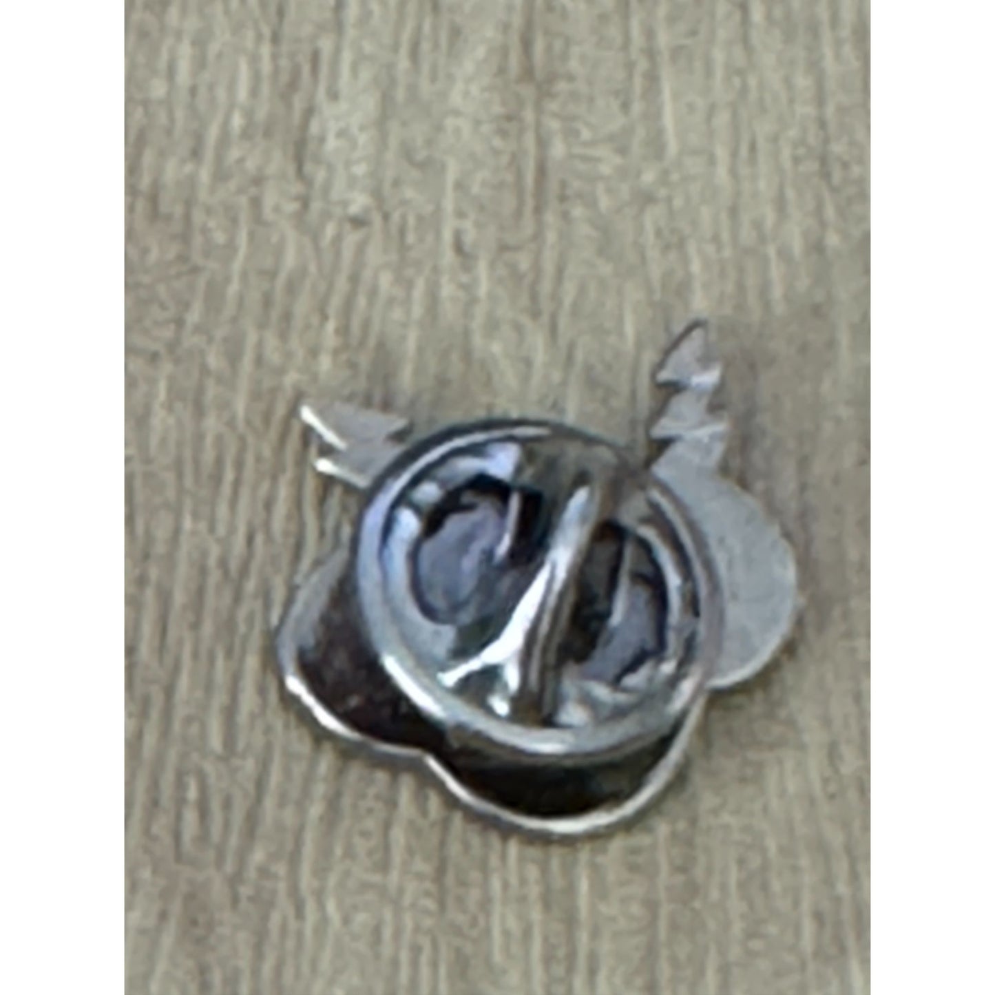 Turquoise Inlay Cloud & Lightning Bolt Silver Lapel Pin