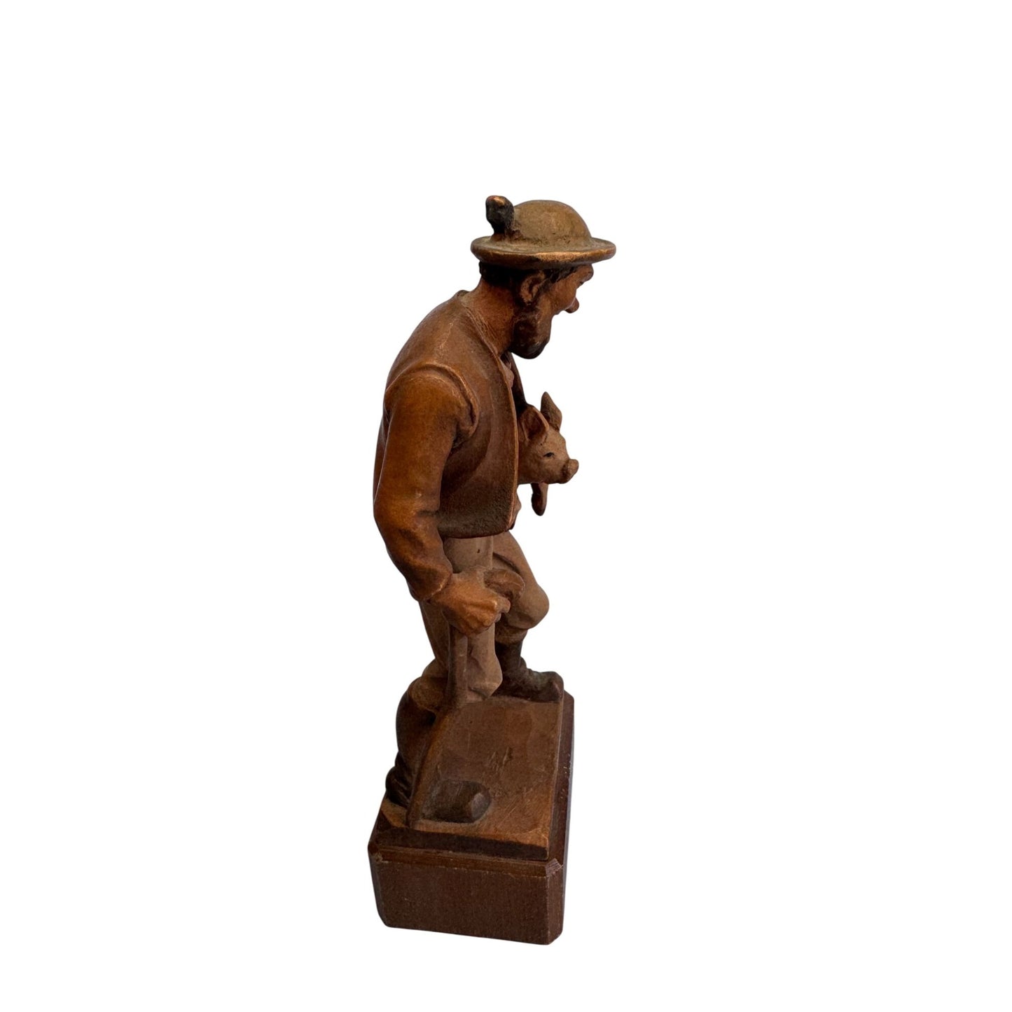 Anri "A Good Price" Man With Pig Figurine C1960s 7"