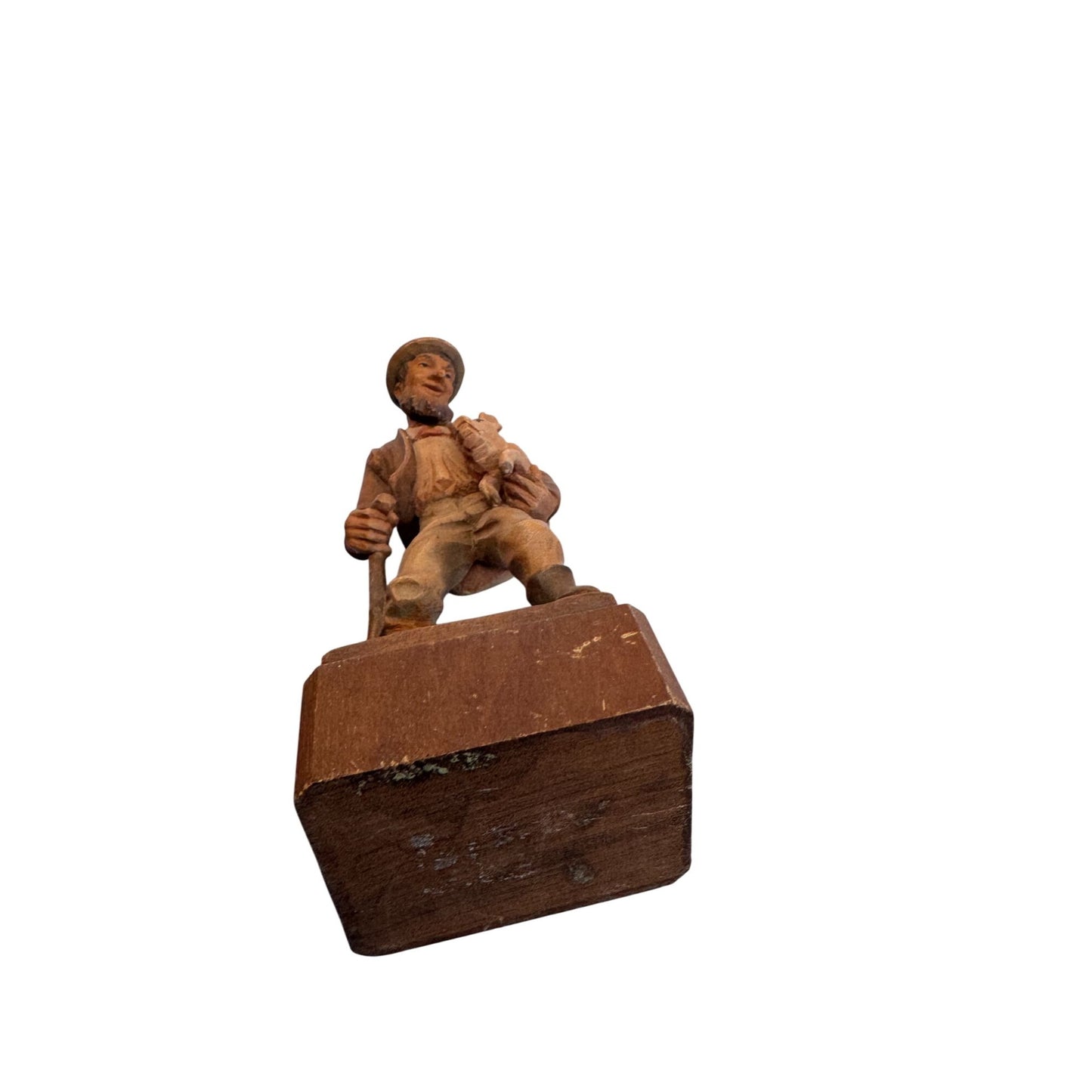 Anri "A Good Price" Man With Pig Figurine C1960s 7"