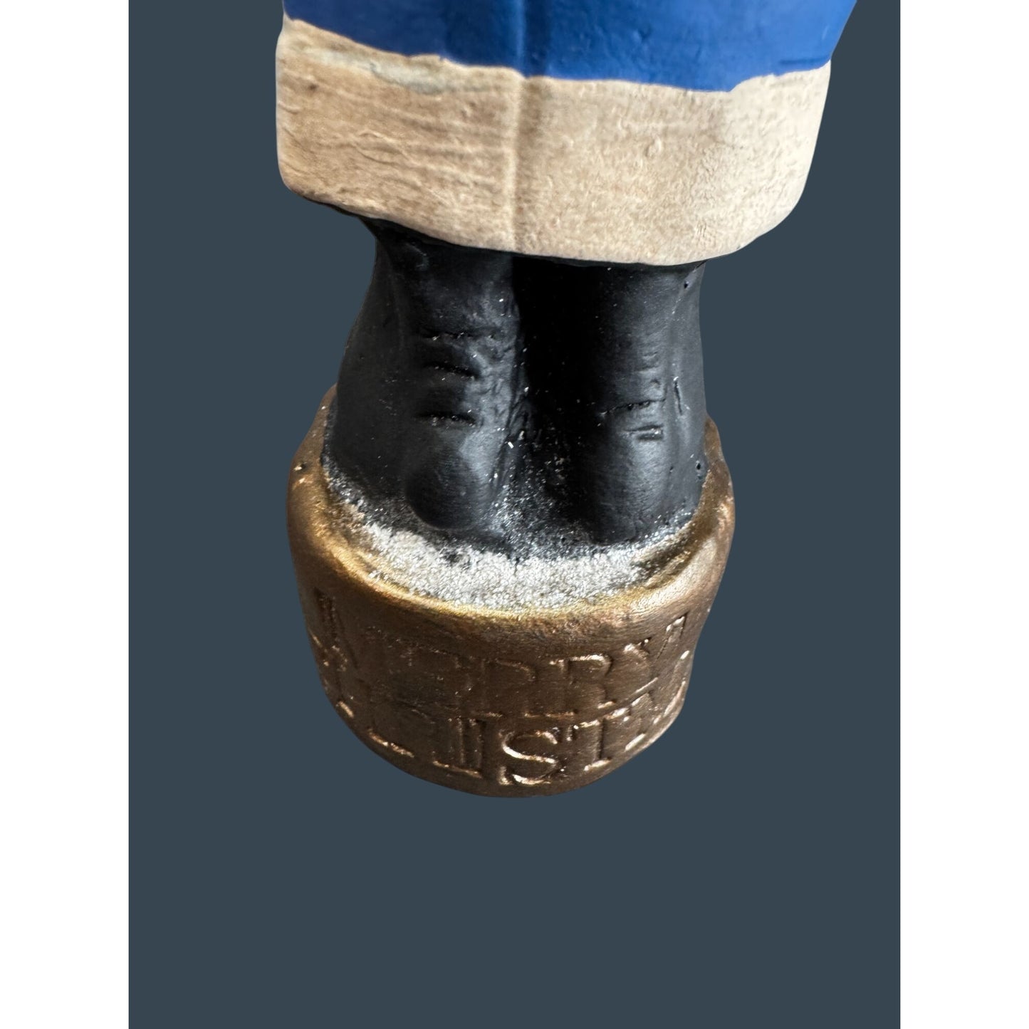 Jackson Pottery Blue Santa Signed Robert Jackson 2011 9" Teddy Bear Folk Art