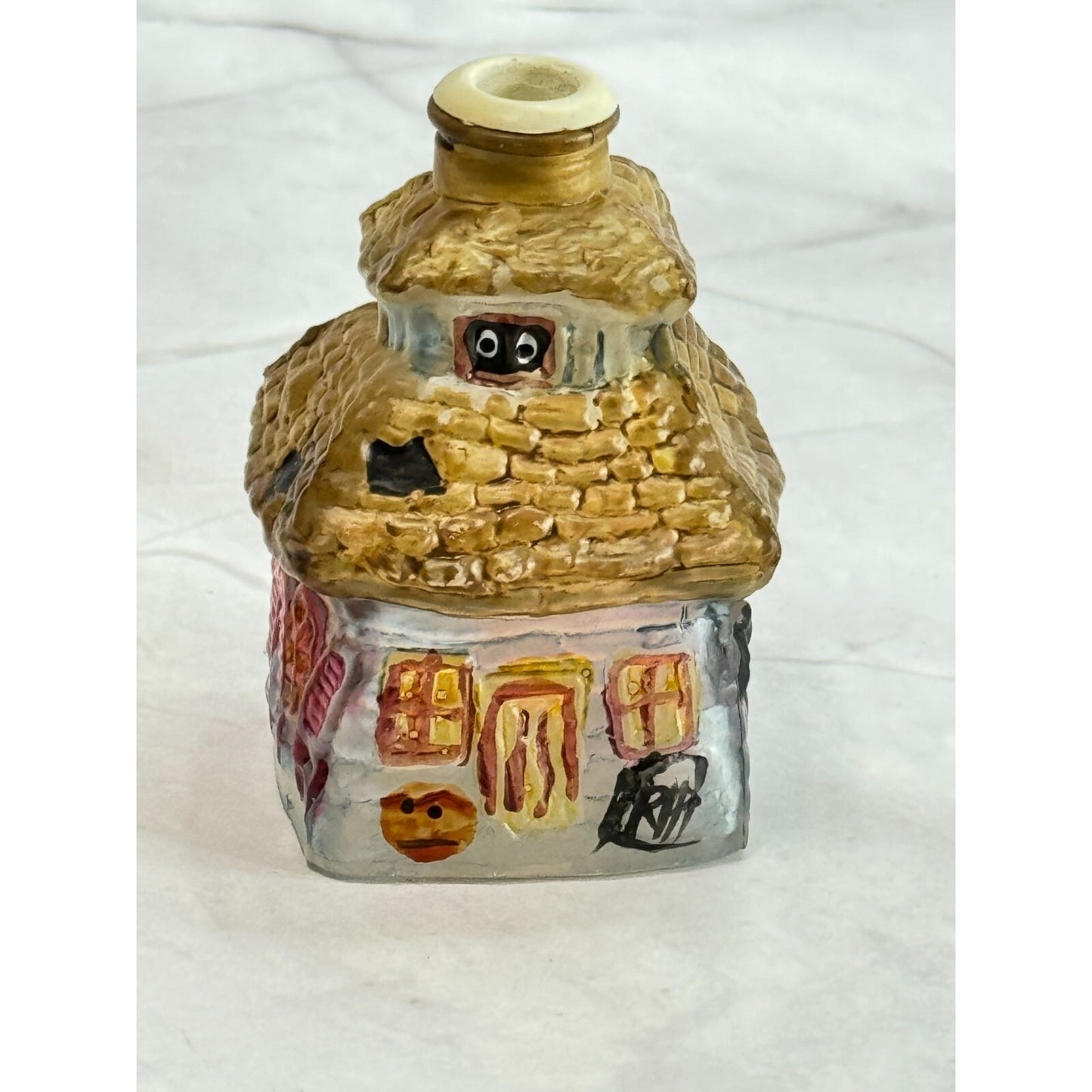 Vintage Old World Christmas Halloween Haunted House Glass Light Cover
