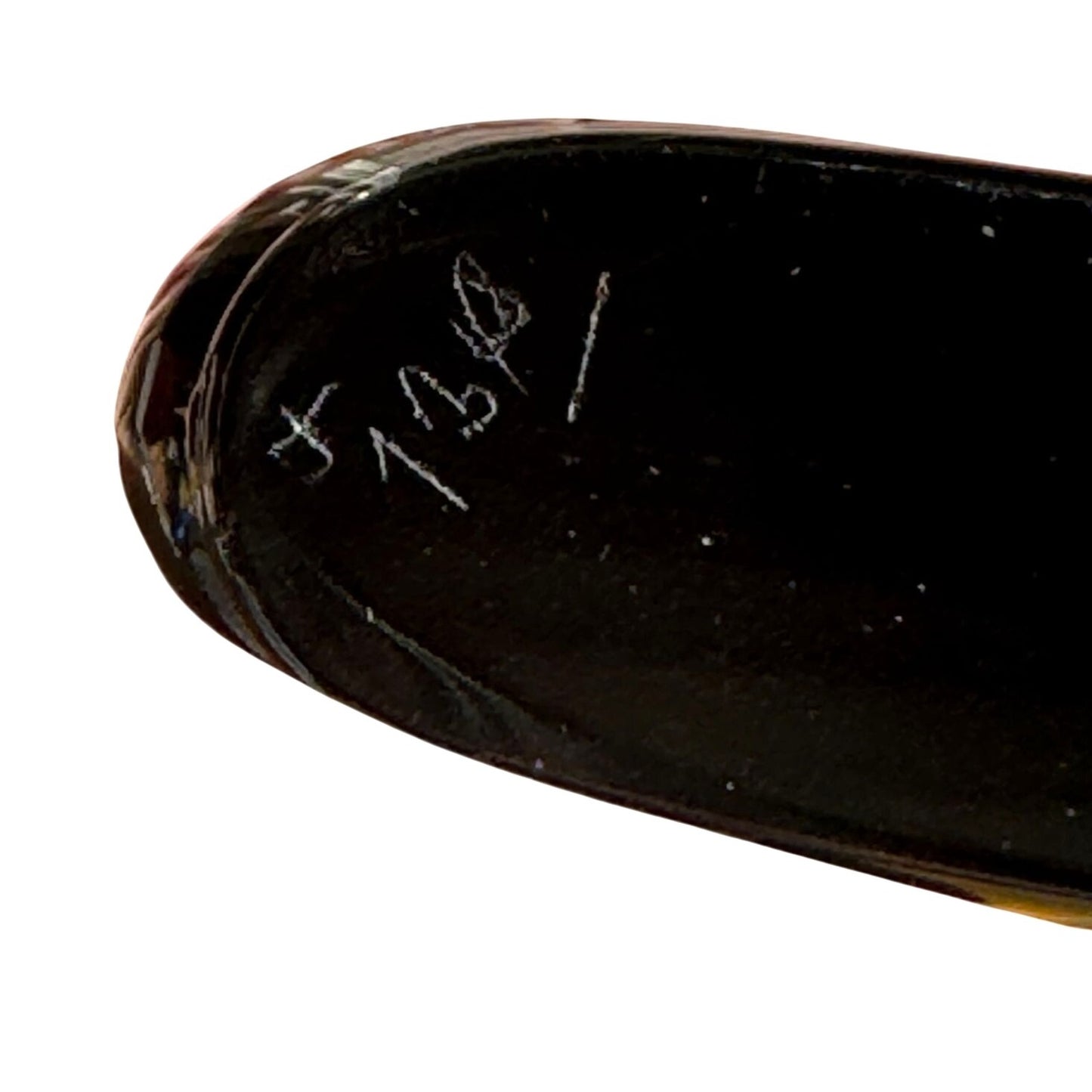 Art Deco Czech Bohemian Glass Black Amethyst Perfume Bottle 4.25 Inches Signed