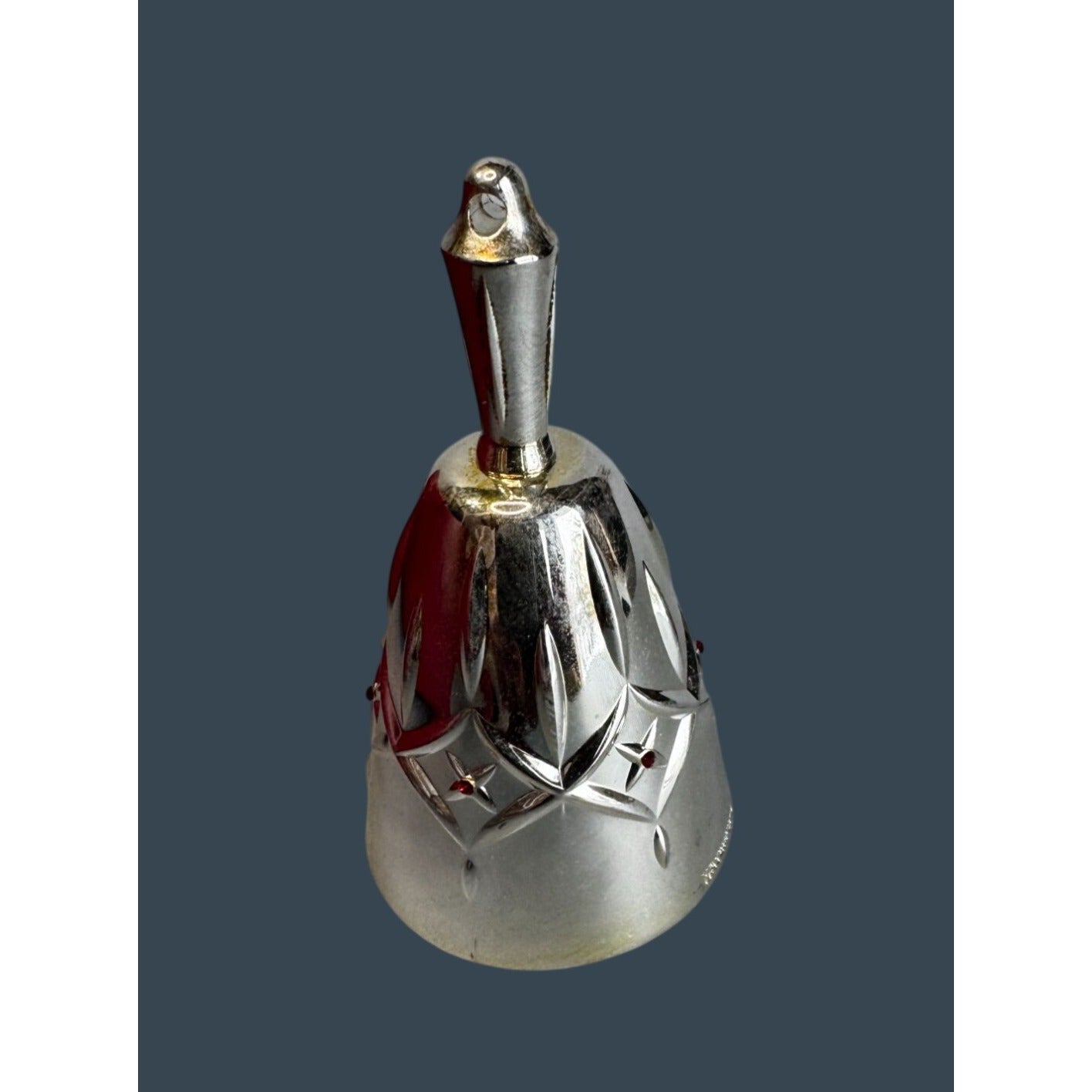 Waterford Bell Ornament Silver Lismore Plated Christmas Decoration With Box 3"