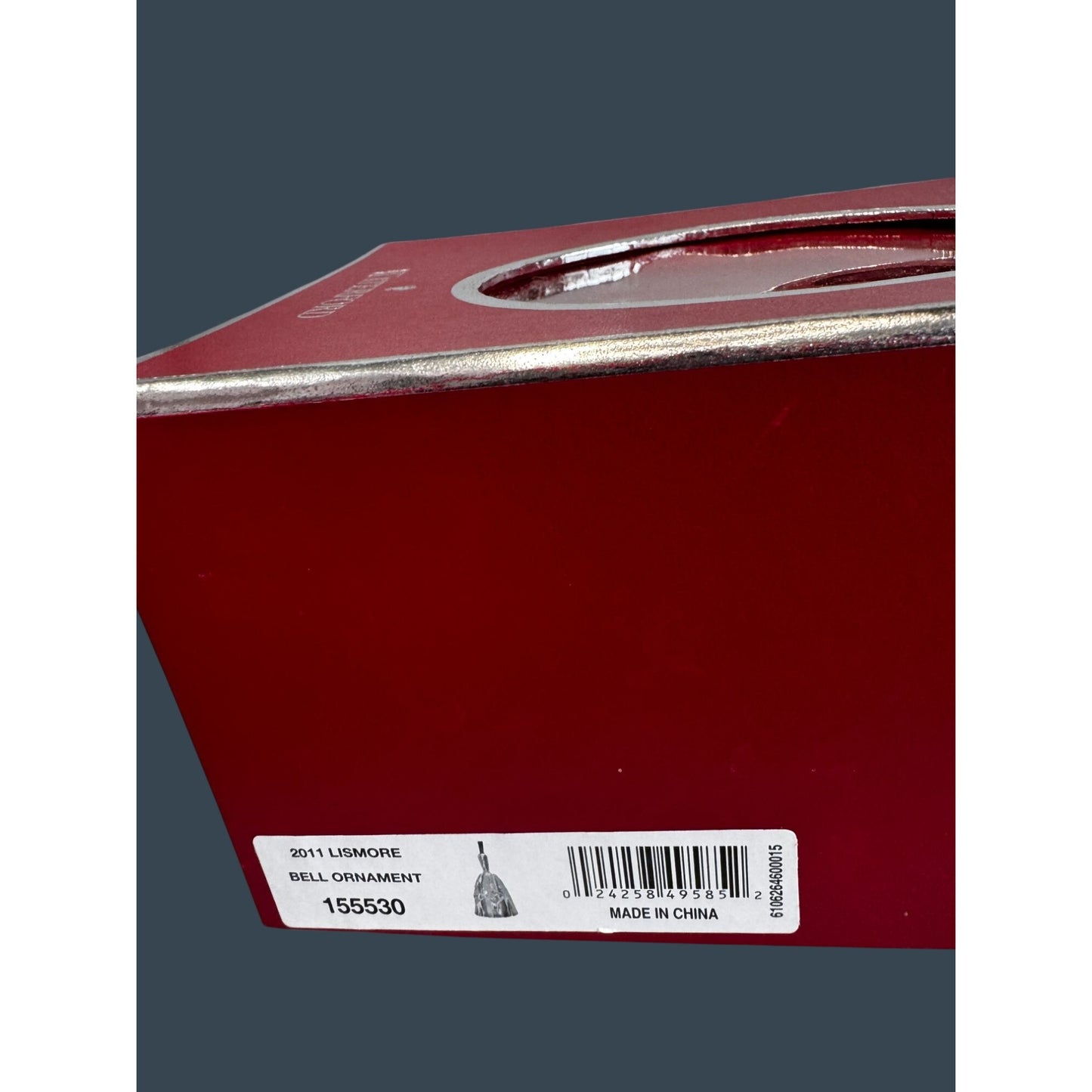 Waterford Bell Ornament Silver Lismore Plated Christmas Decoration With Box 3"