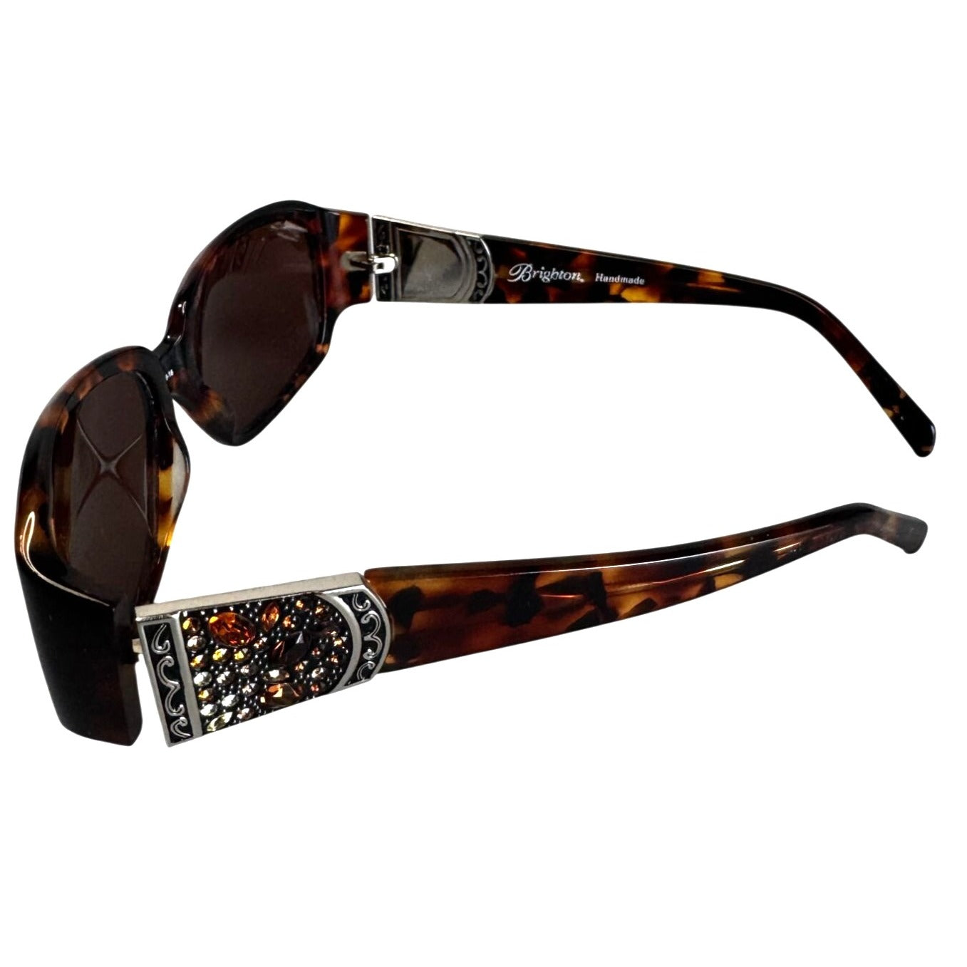 Brighton Crystal Voyage Tortoise Shell Sunglasses With Floral Case
